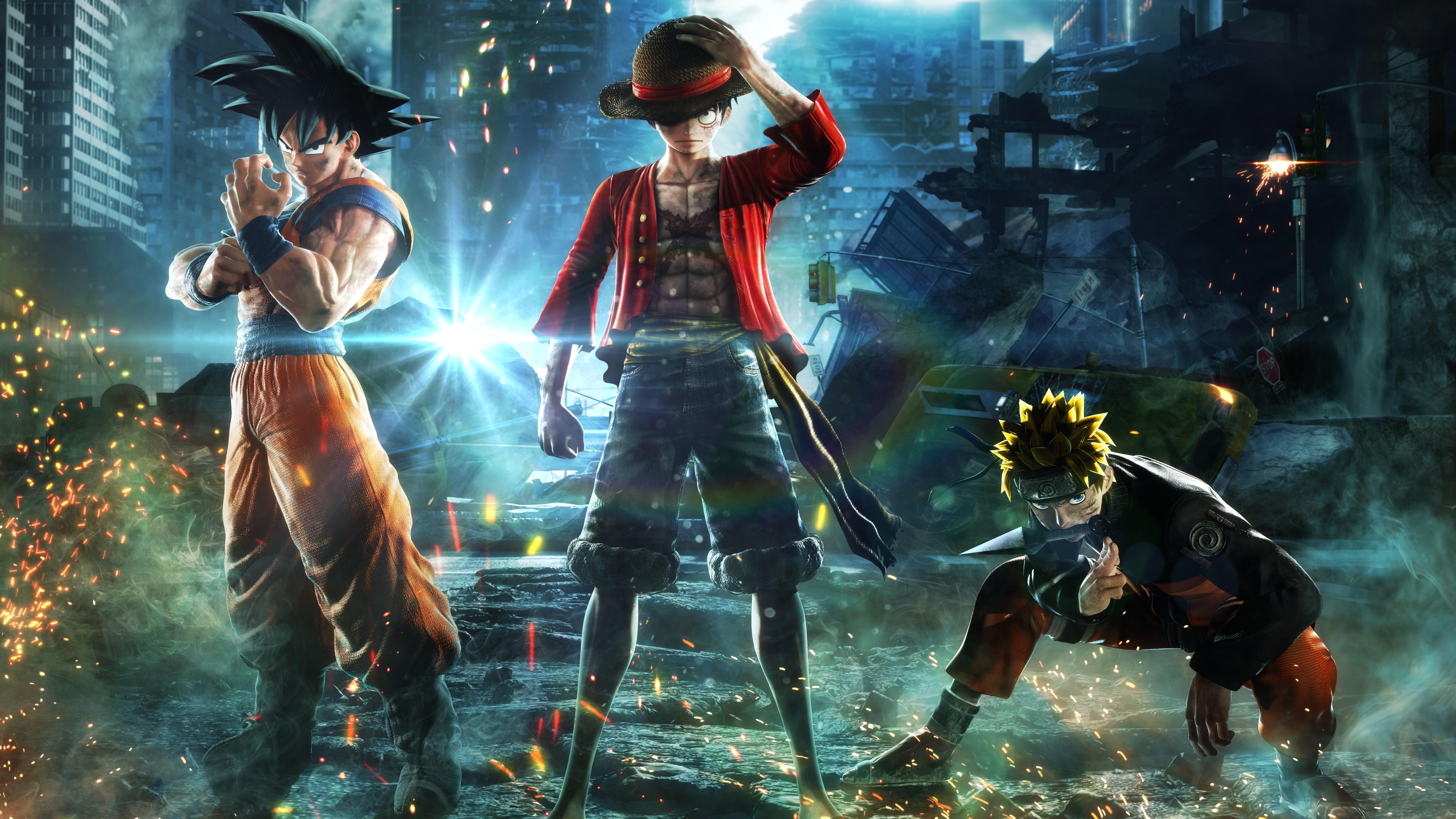 Goku Monkey D Luffy Naruto Jump Force 8k 8k HD 4k Wallpaper, Image, Background, Photo and Picture