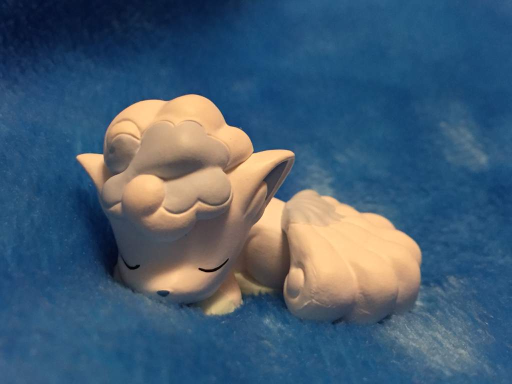 My new sleeping Alolan Vulpix Figure A.k.a. The cutest thing
