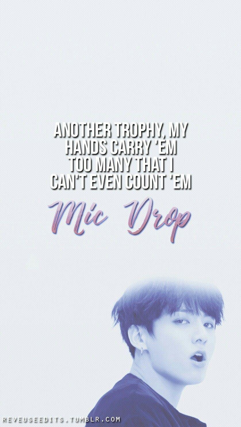 Bts Mic Drop Lyric Wallpapers Wallpaper Cave