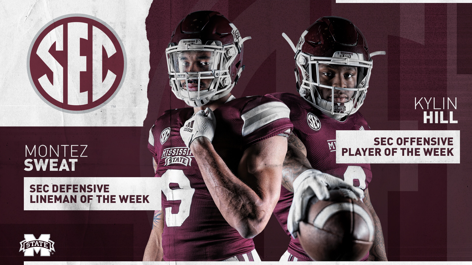 Hill, Sweat Collect SEC Weekly Honors