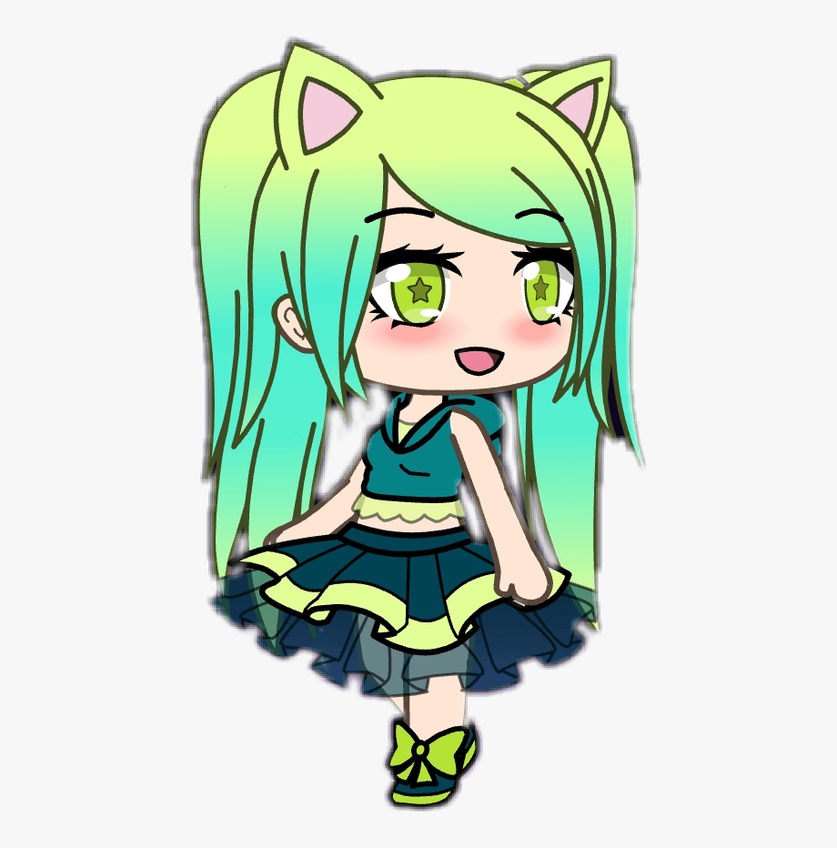 Free download Green Gachaverse Girl With Clear Background
