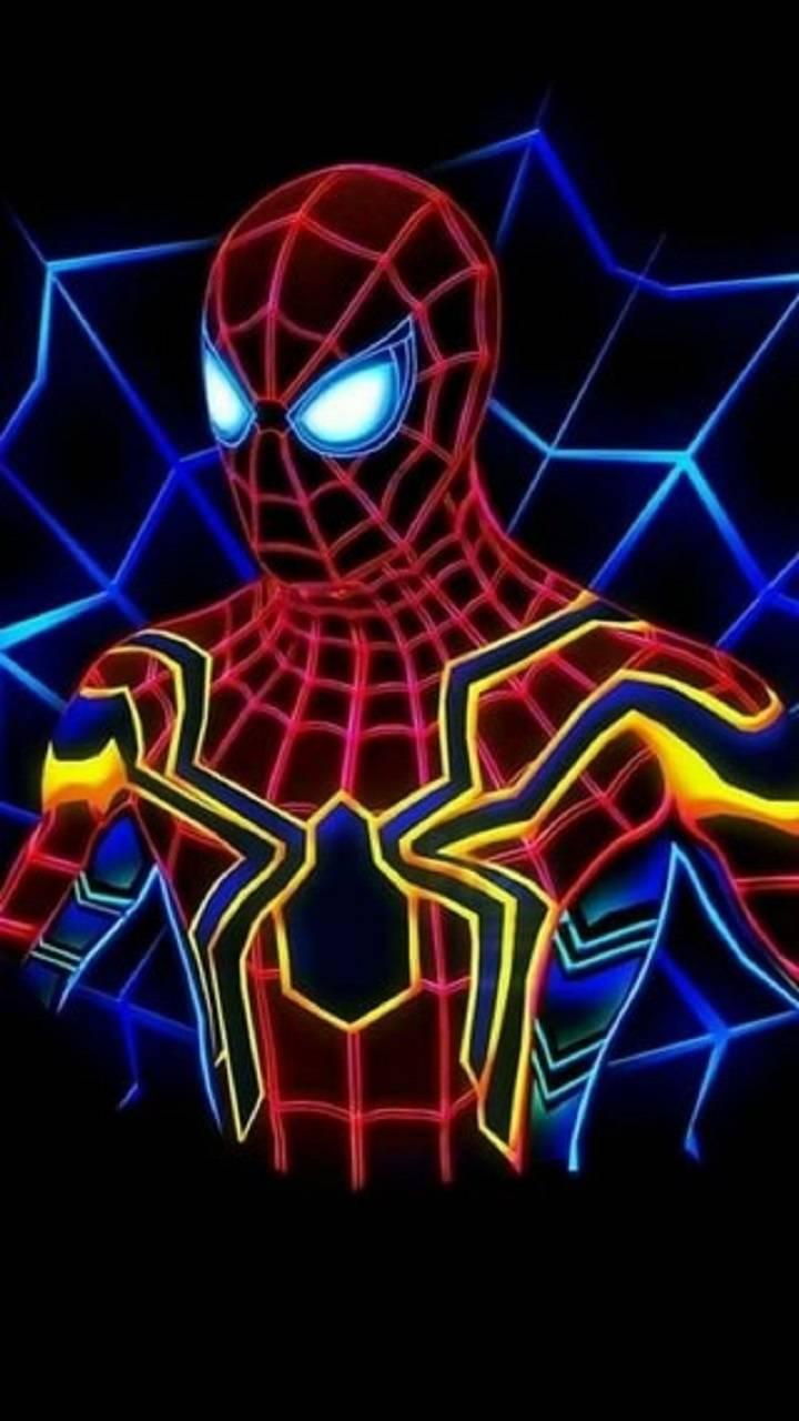 Neon Spiderman wallpaper