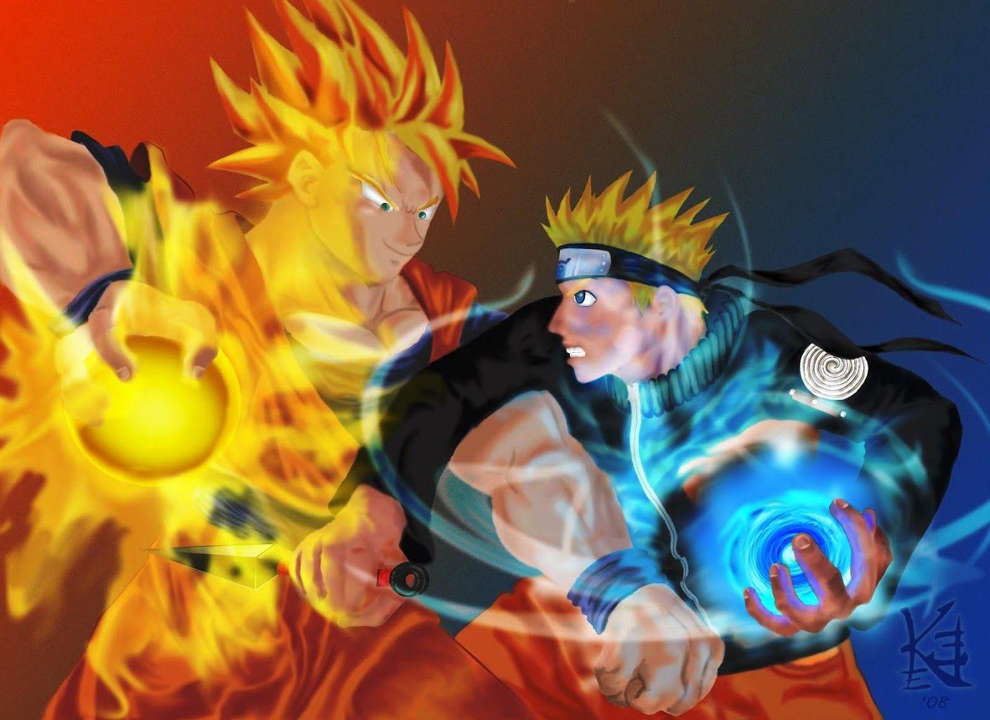 Goku vs Naruto Wallpaper Free Goku vs Naruto