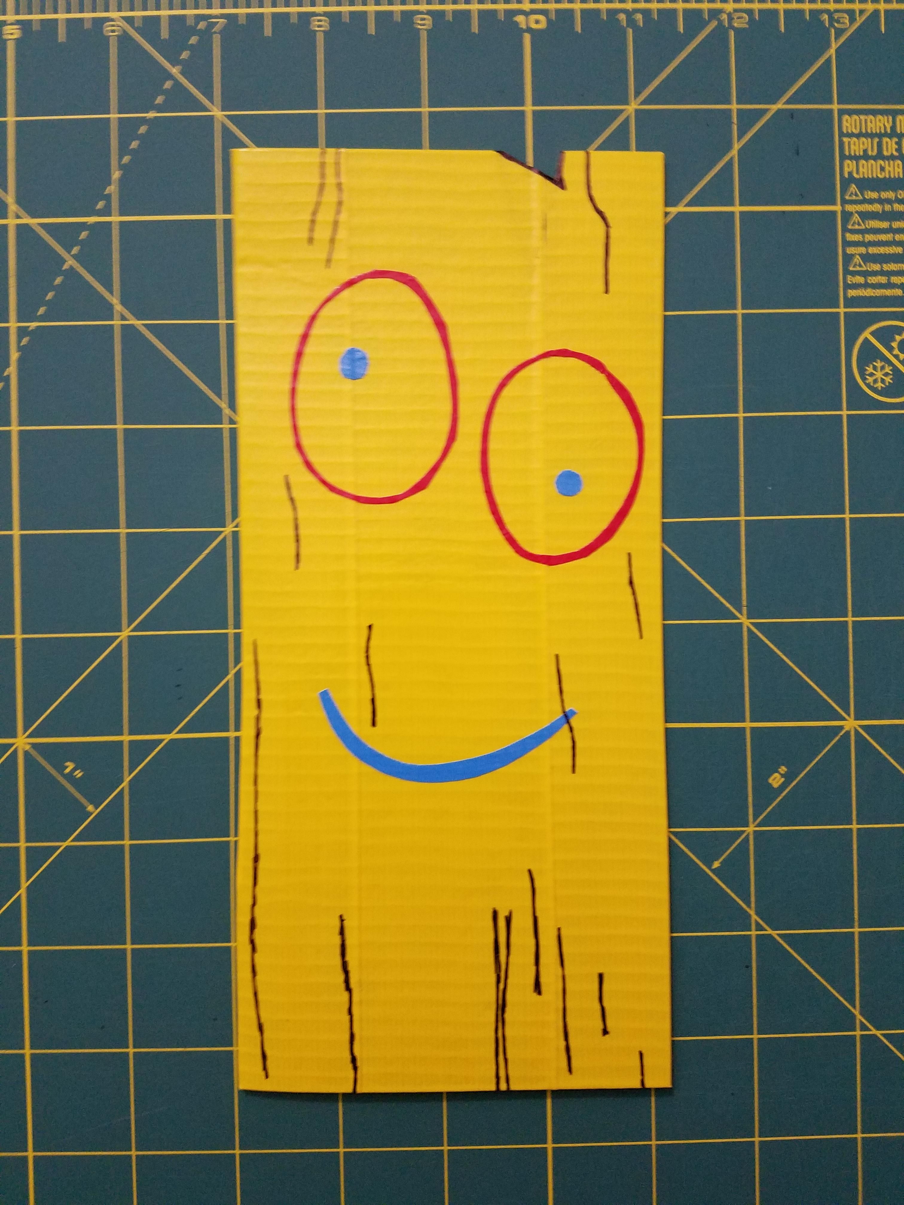 Throwback. Plank from Ed Edd and Eddy made with duct tape. Ed edd