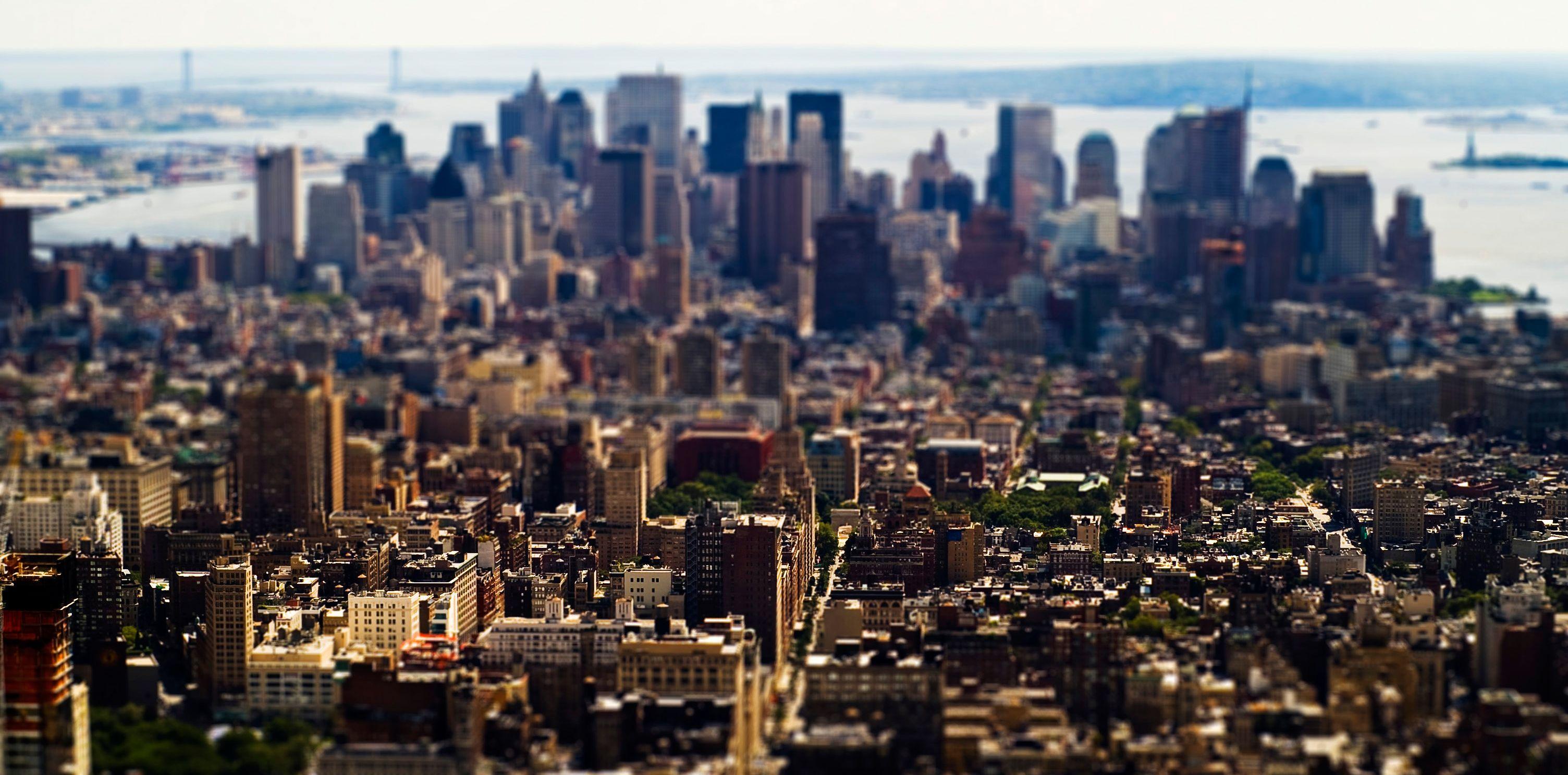 New York City USA Tilt Shift Photography Desktop Wallpaper