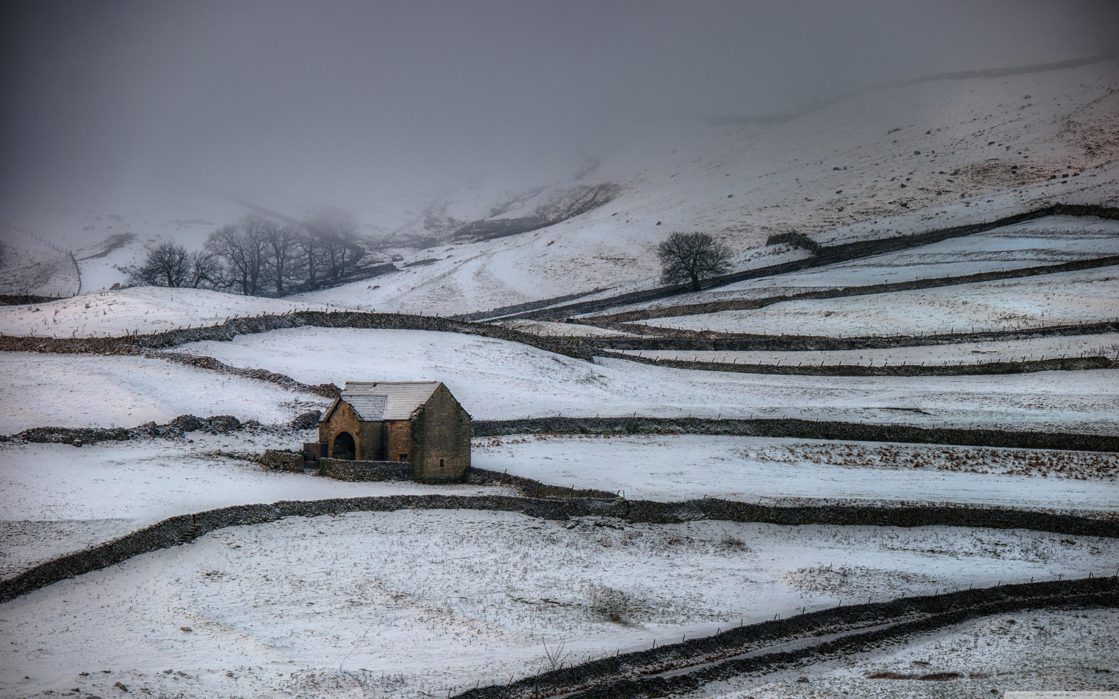 Yorkshire Dales National Park Winter Landscape Ultra HD