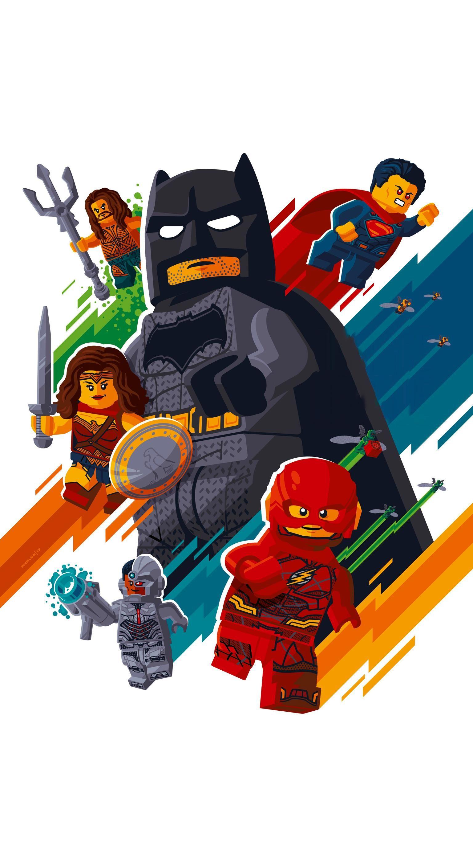 Justice League (2017) Phone Wallpaper. Lego justice league