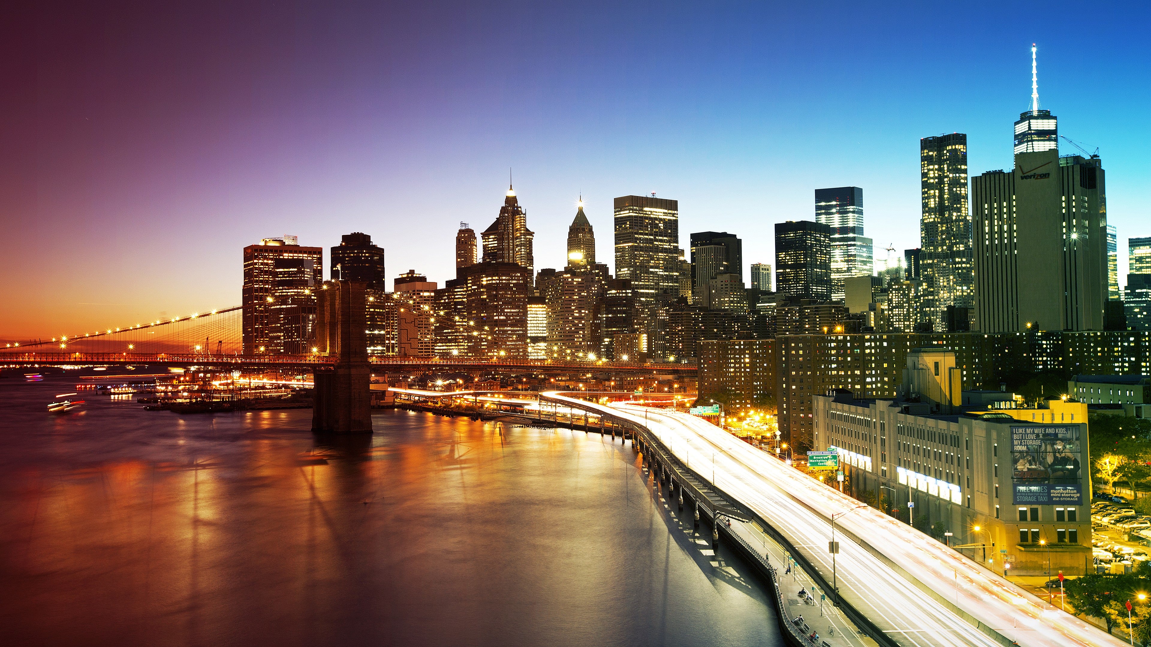 New York City Manhattan Bridge 4K wallpaper