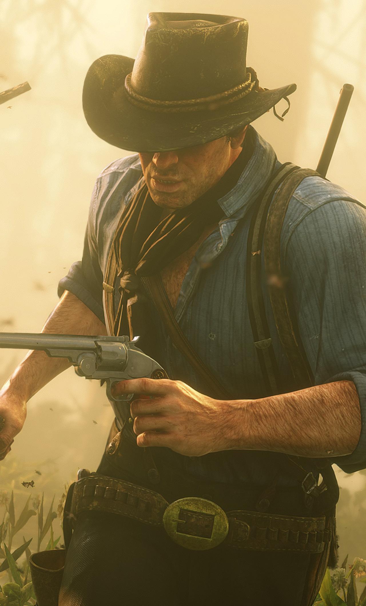 2160x3840 red dead redemption 2 fan art 4k sony xperia x on rdr2 mobile wallpapers