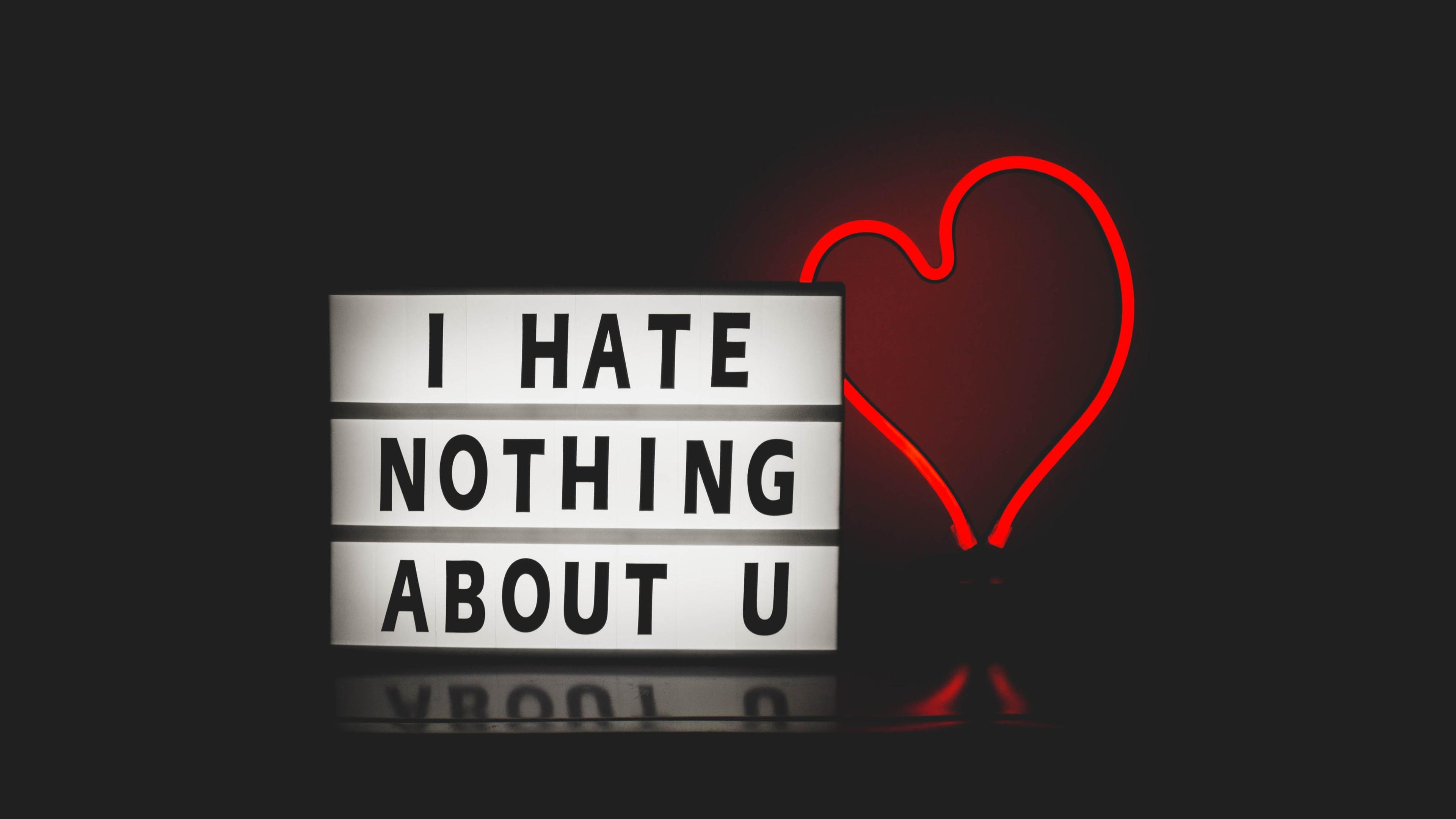 I Hate Nothing About U Valentine Day 4K Wallpaper. HD