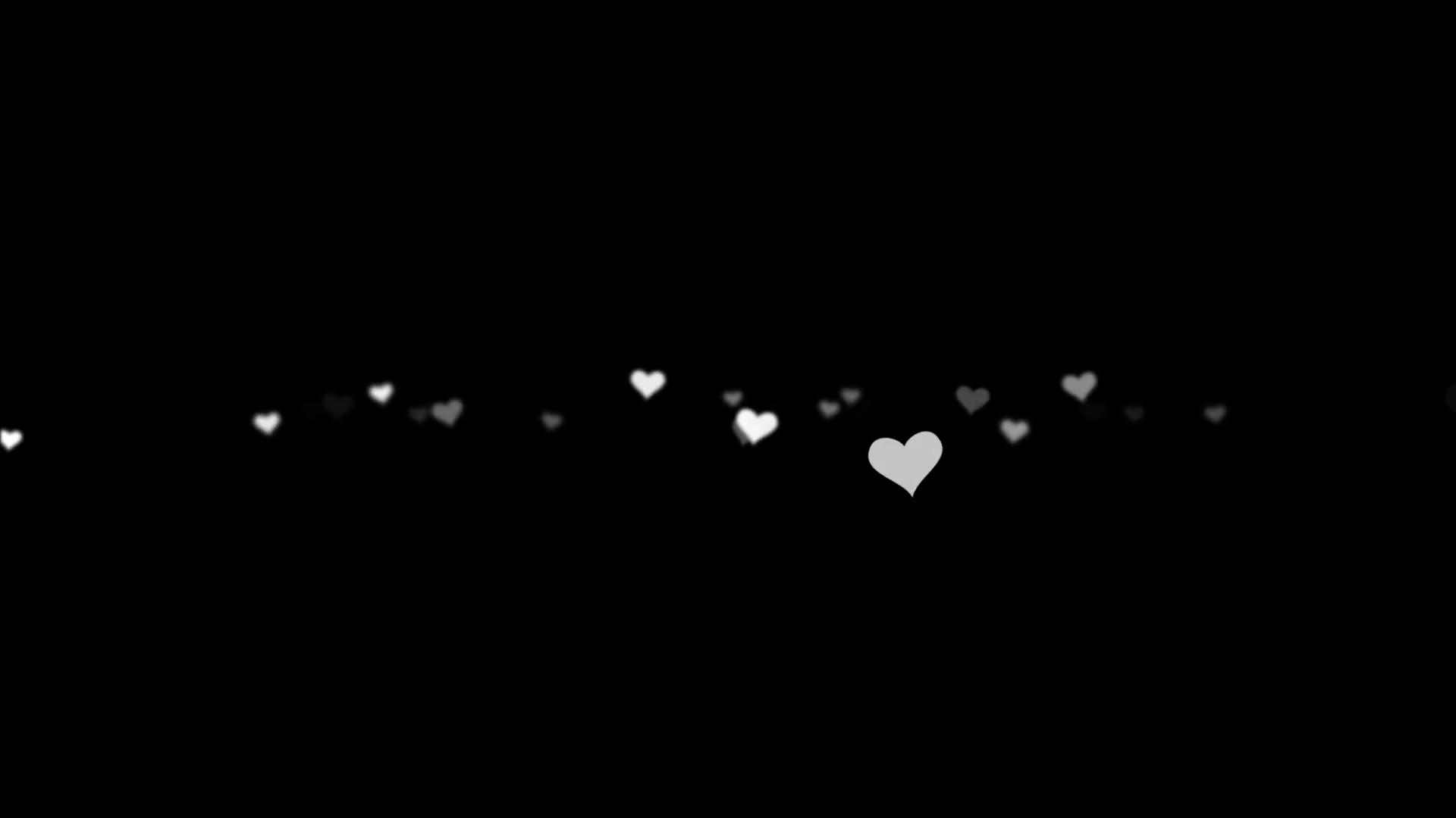 Black and White Hearts Background