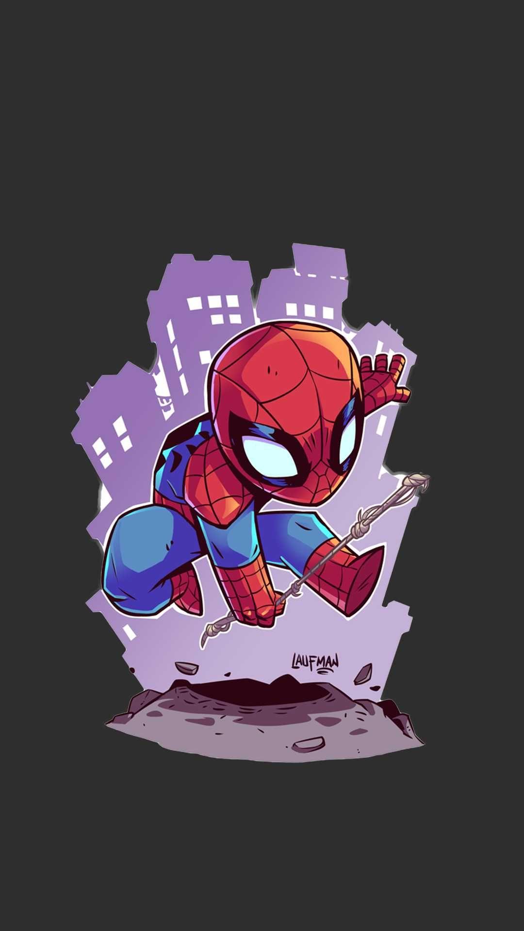 Spiderman Animated Art iPhone Wallpaper. Superhero wallpaper, Deadpool wallpaper, Marvel wallpaper