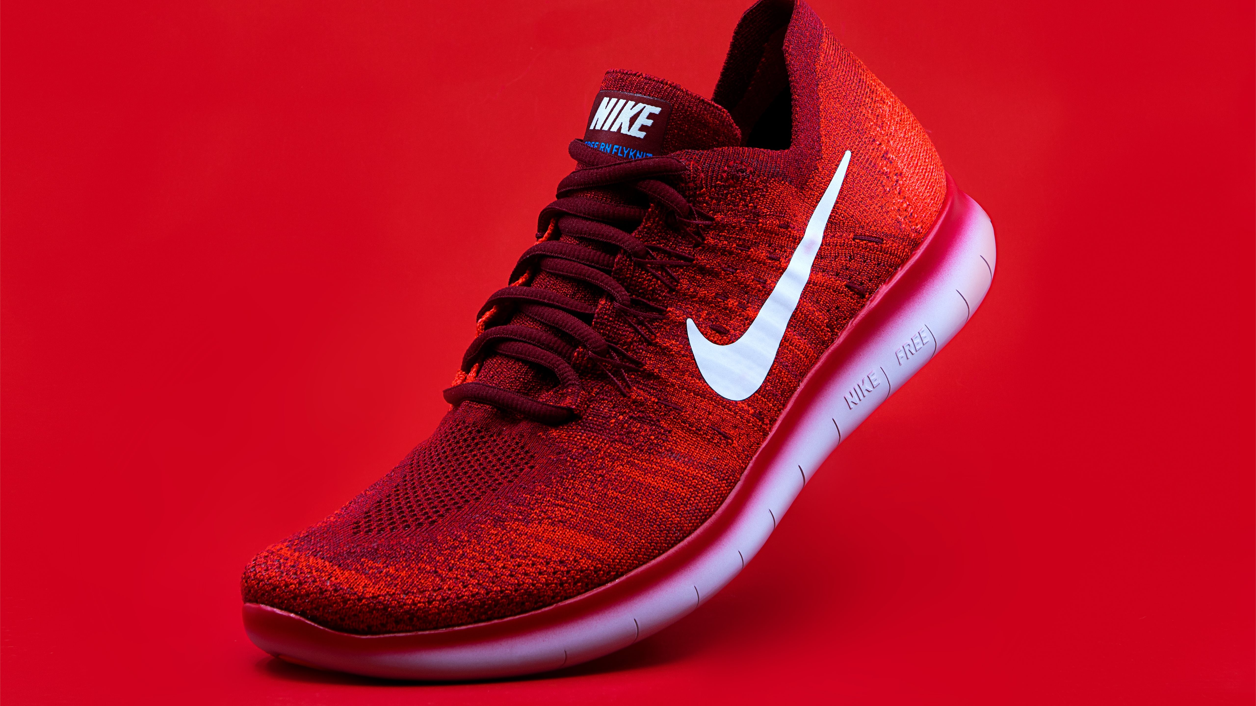 unpaired red Nike sneaker Mac Wallpaper Download