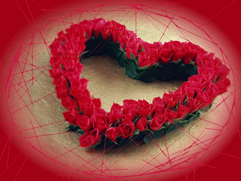 Rose Heart desktop PC and Mac wallpaper