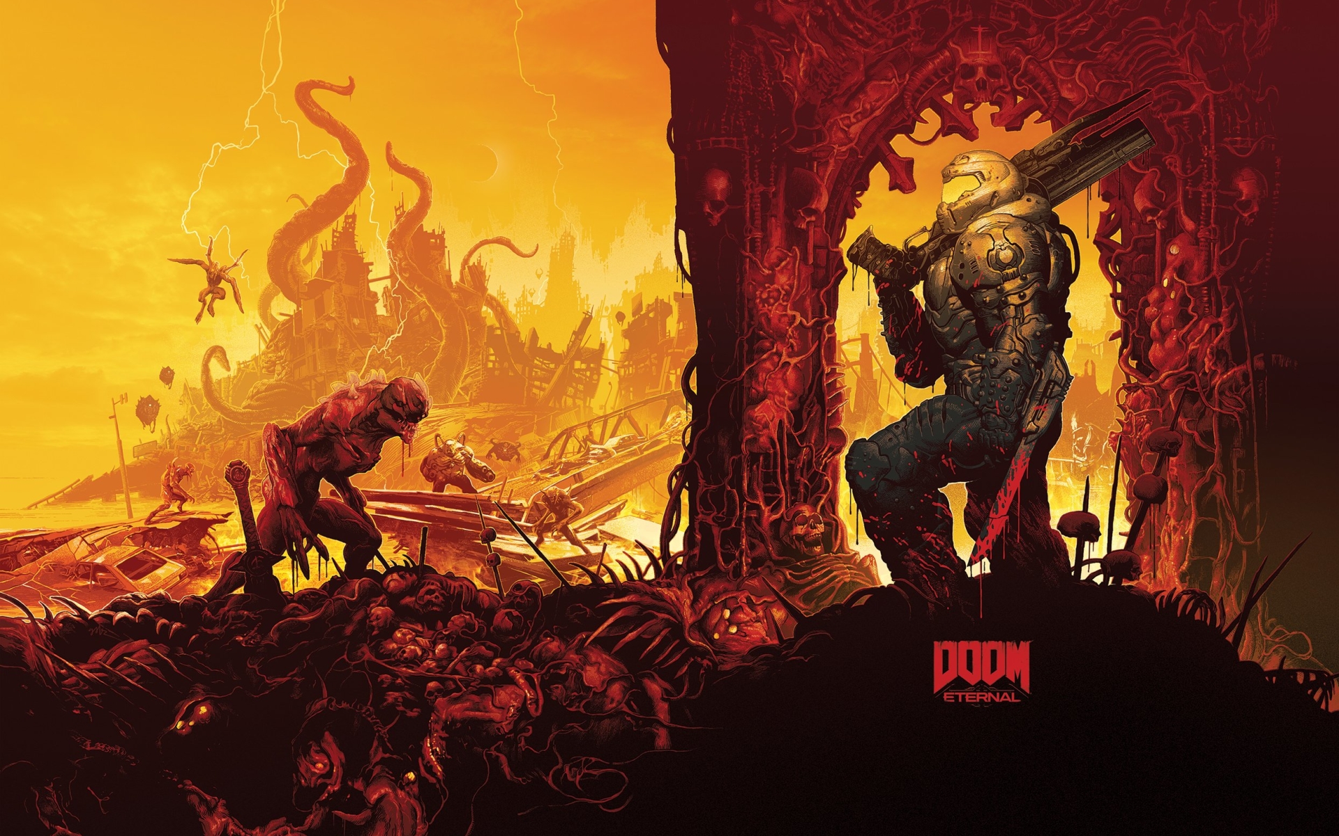 Wallpaper of DOOM Eternal, Doom, Video Game background & HD