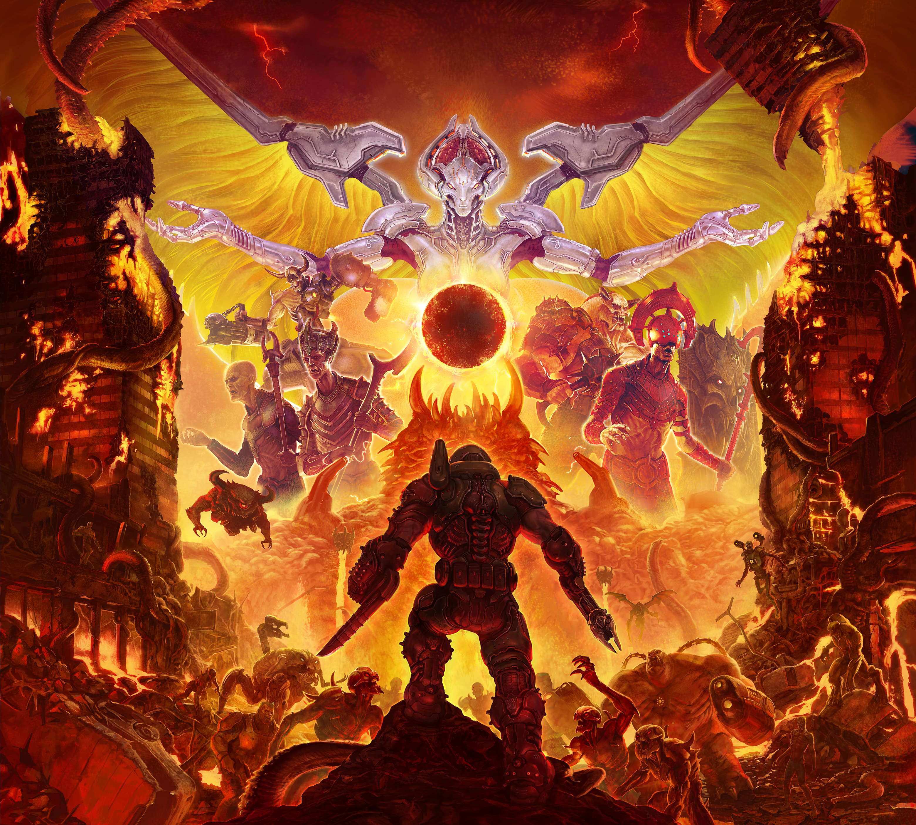 Wallpaper of Video Game, DOOM Eternal, Poster, E3 background