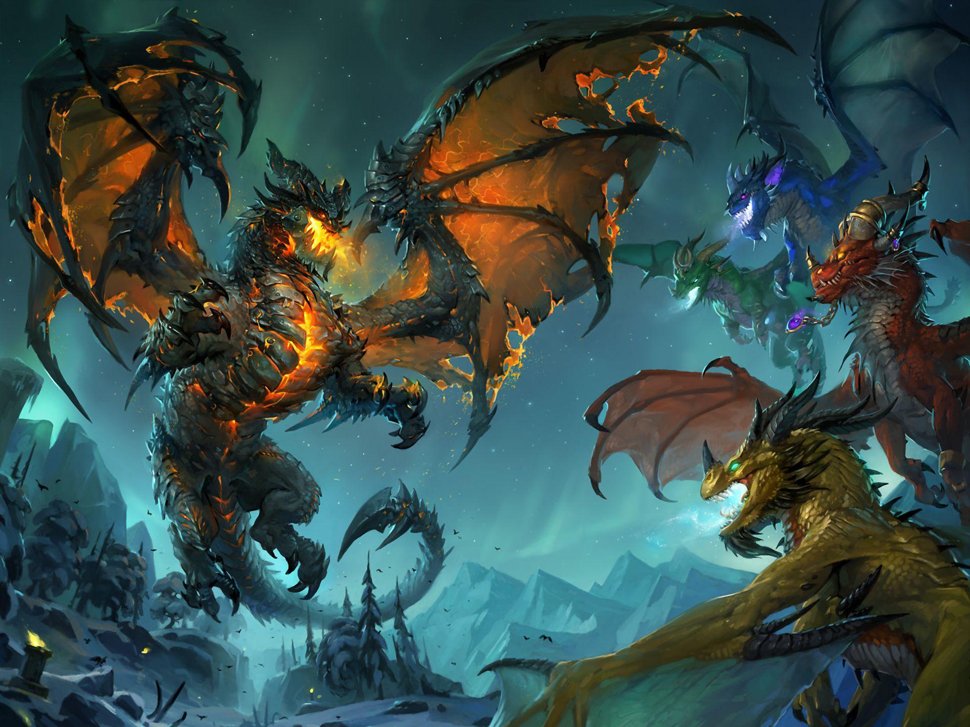 Fantasy Dragon Wallpaper. Warcraft art, Fantasy dragon