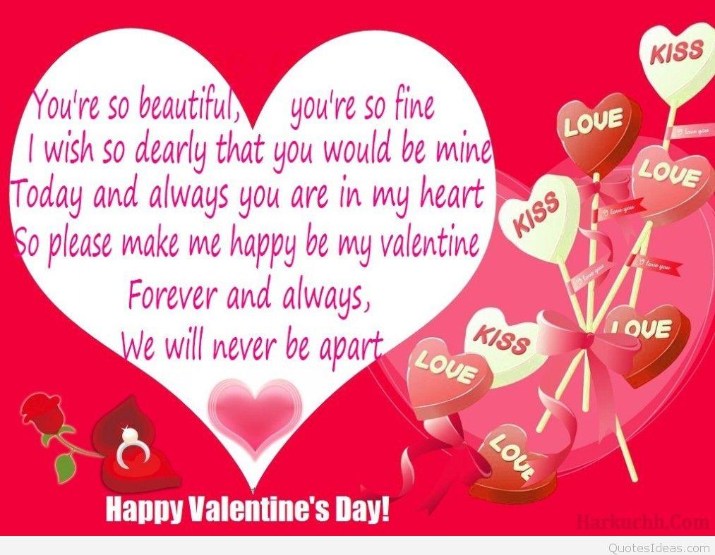 Wallpaper love Happy Valentine's day wish message card 2016