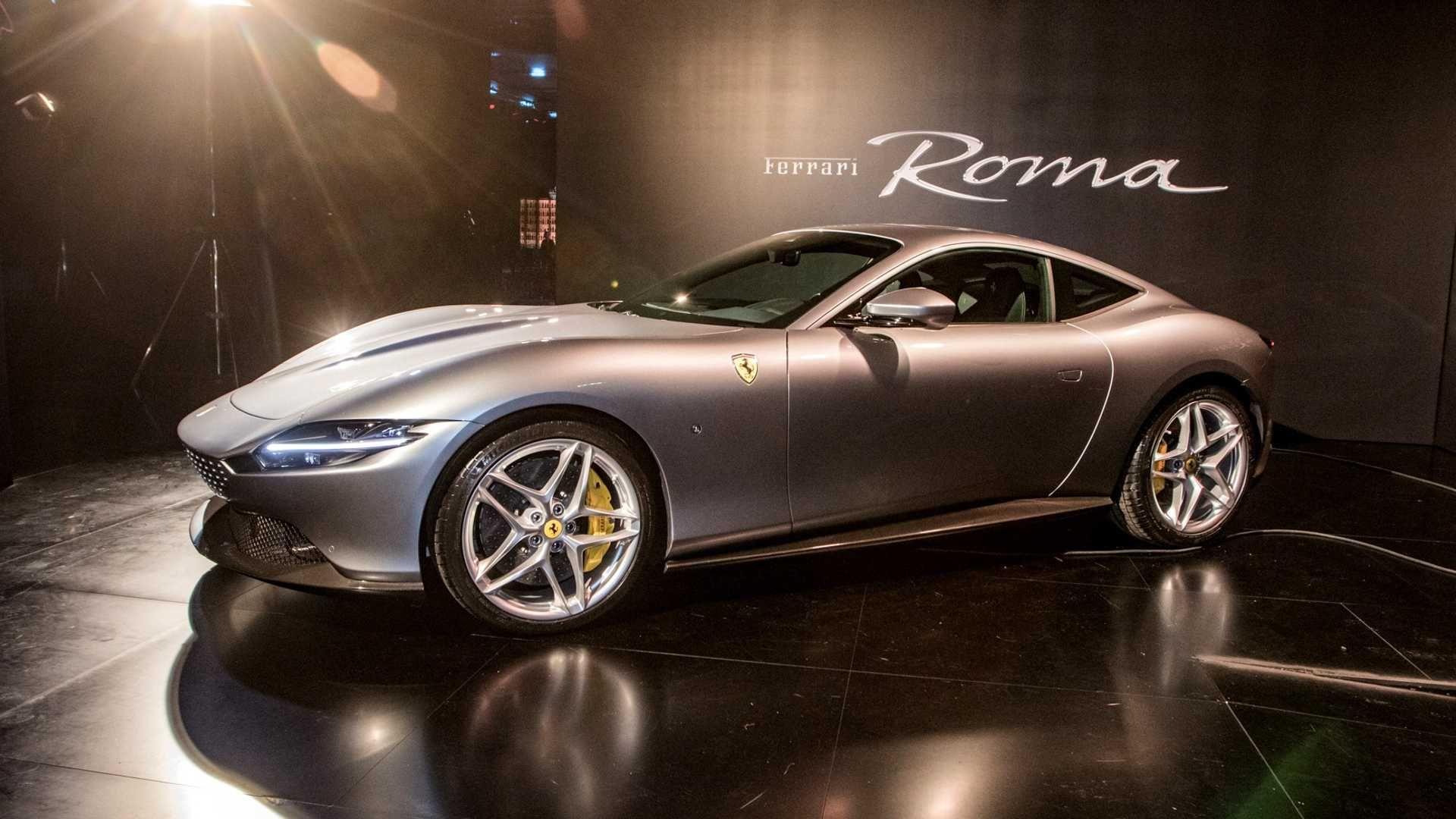 Ferrari Roma shows off its sleek styling in live photo