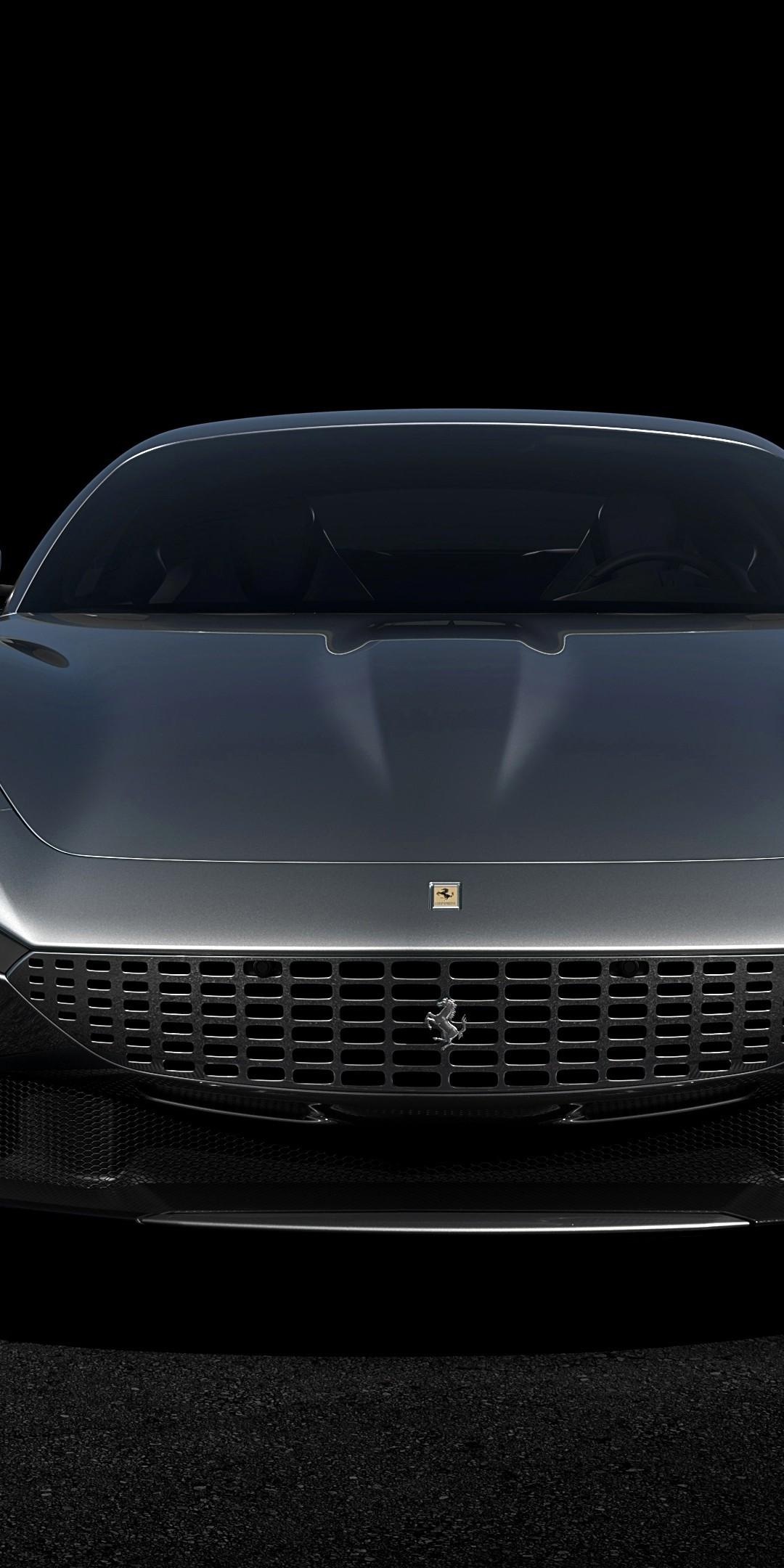 Download 1080x2160 Ferrari Roma Front View, Supercars
