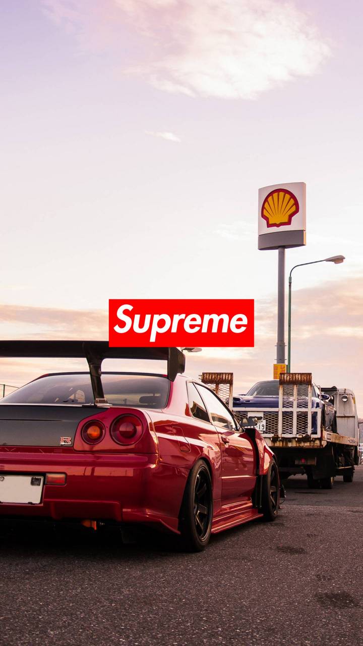 Supreme Nissan R35, auto, car, carros, gtr, liberty walk, logos, racing, HD  phone wallpaper