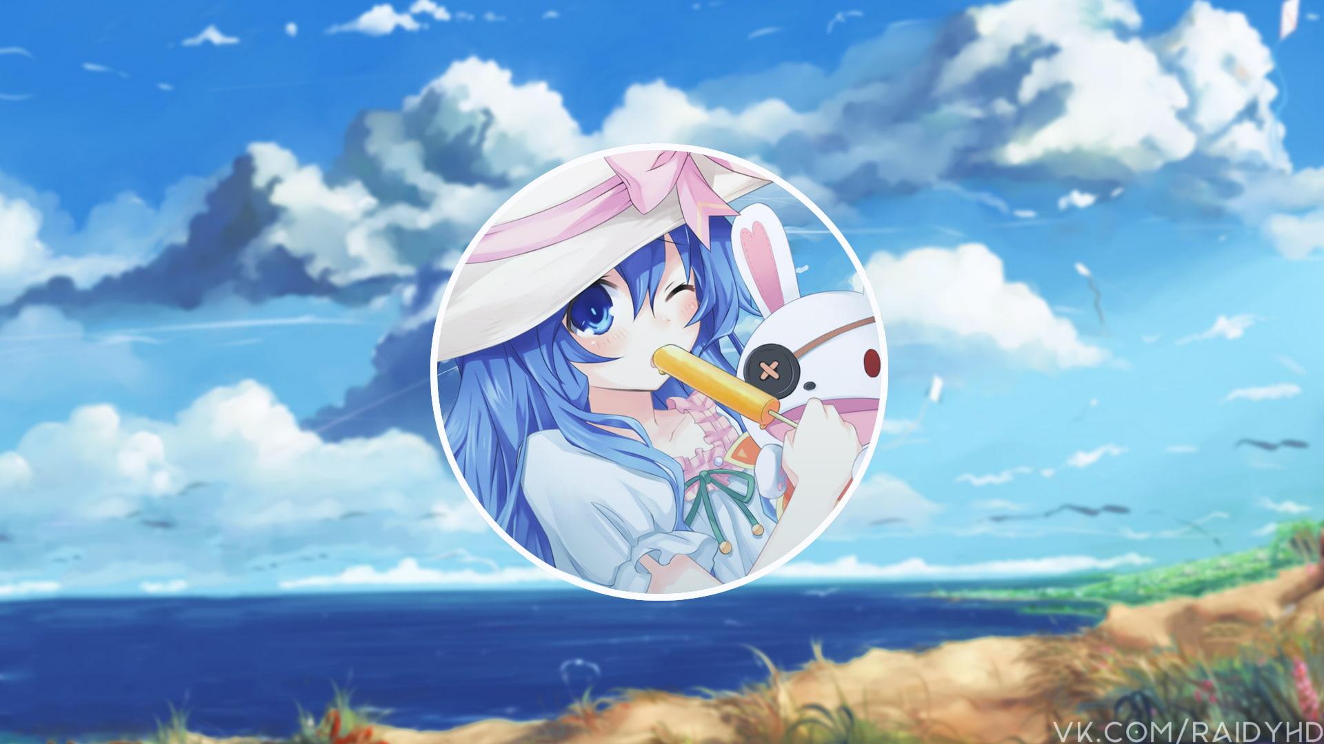 Anime Girls, Picture In Picture, Date A Live, Yoshino Seeing Beautiful Sky Wallpaper & Background Download