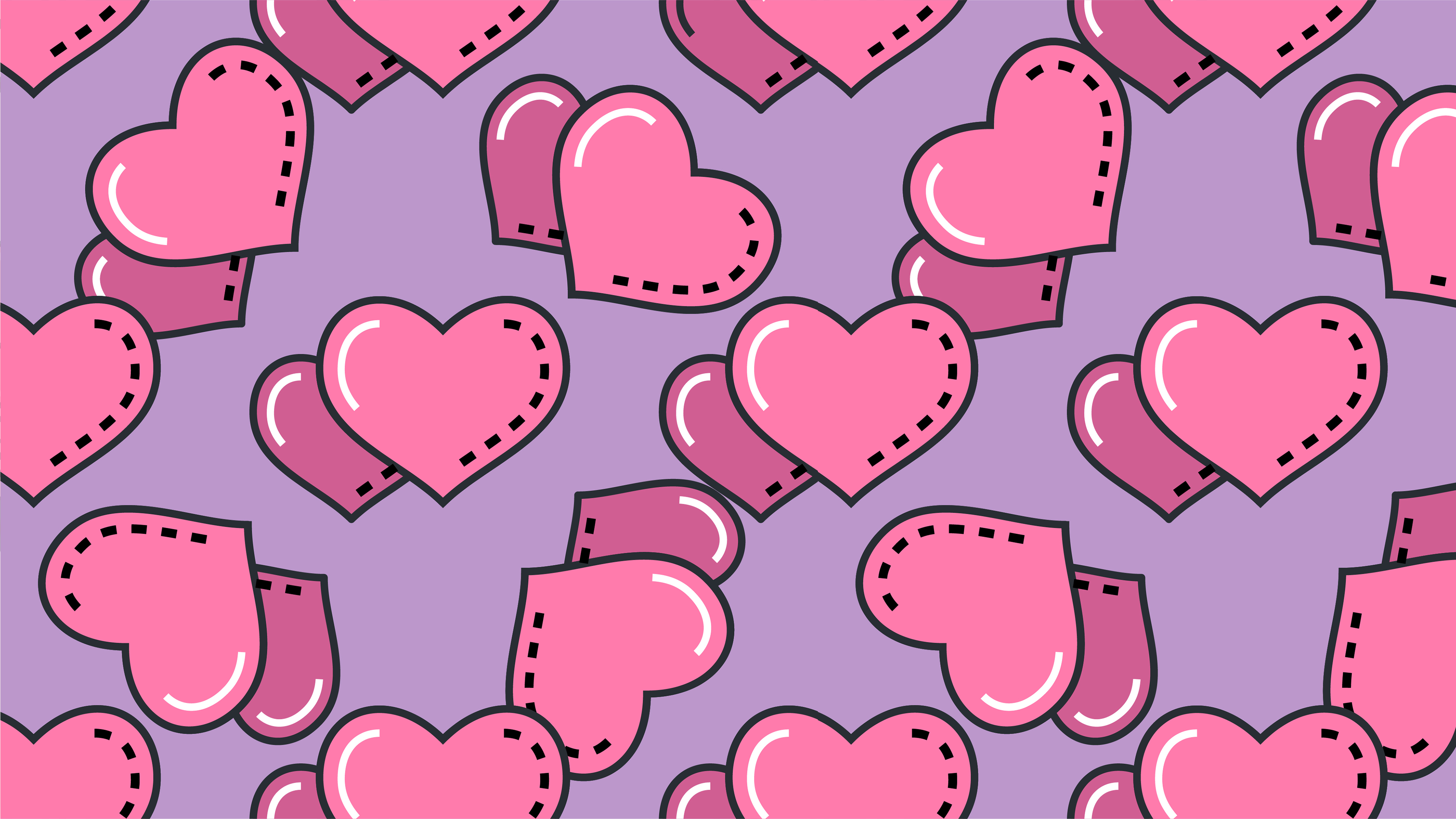 4K Only Love Hearts Wallpaper HD