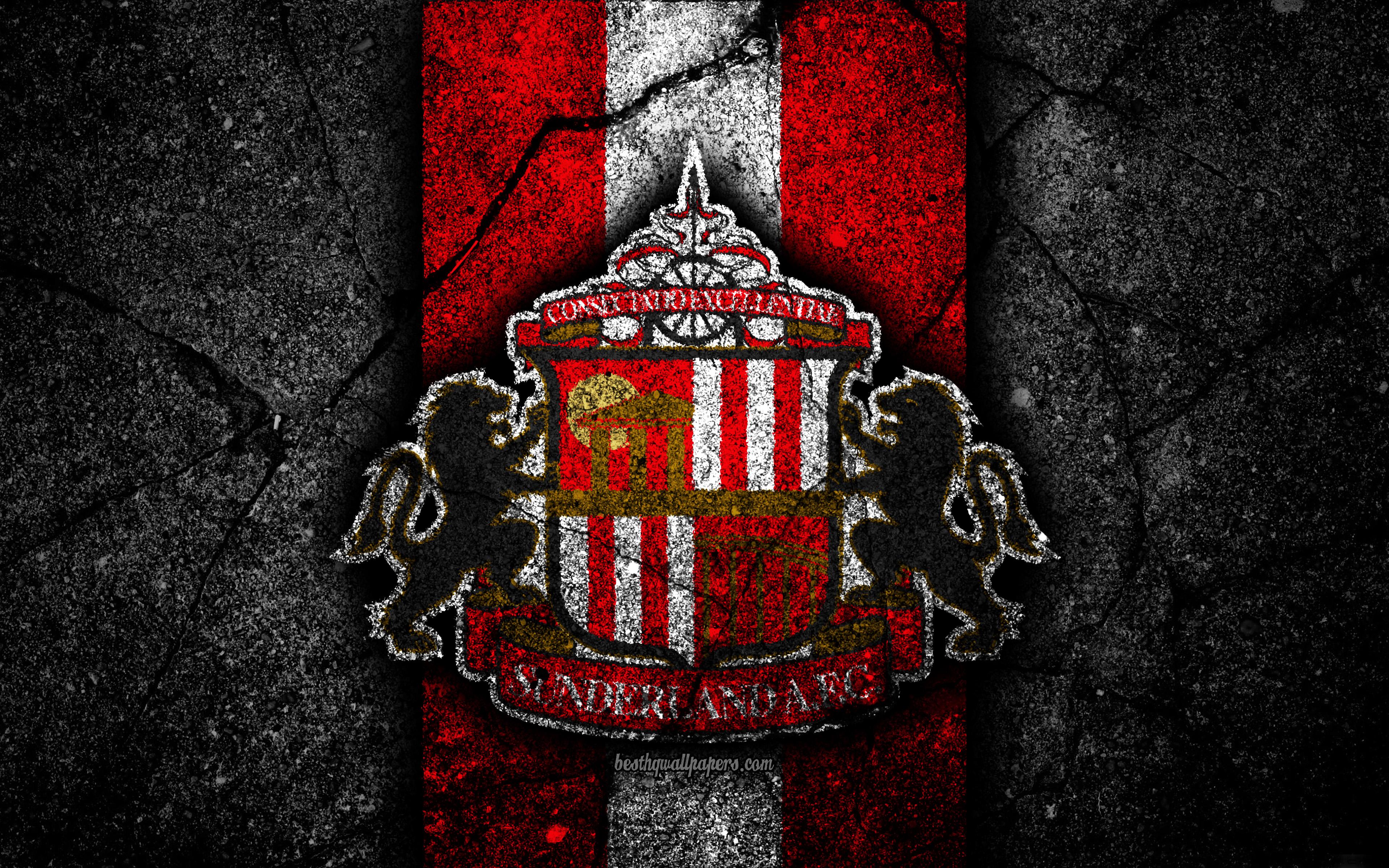 Free download Download wallpaper 4k Sunderland FC logo EFL