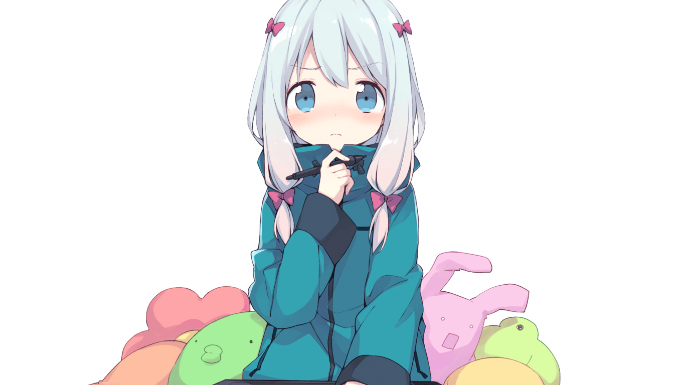 Download 1366x768 Izumi Sagiri, Eromanga Sensei, Loli, White