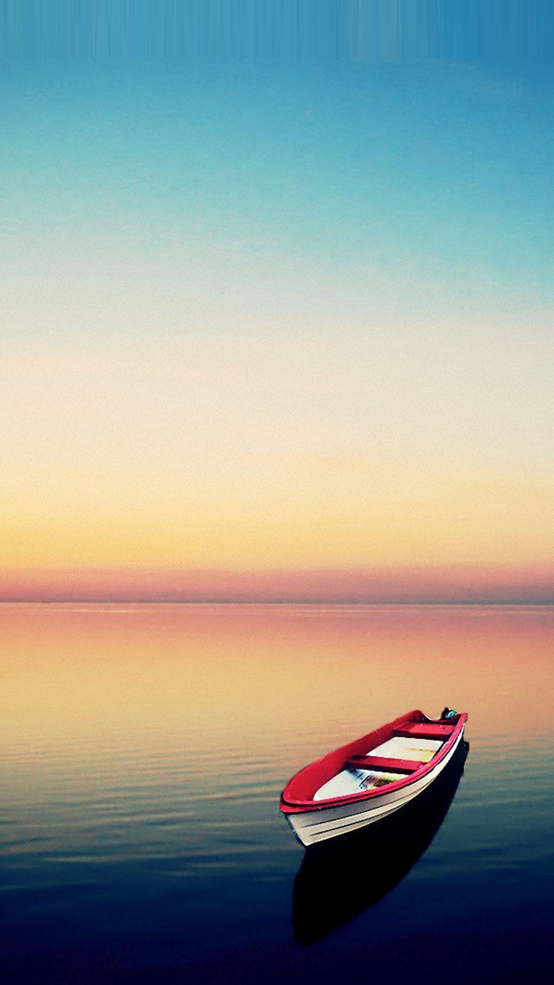 Boat at Sunset Smartphone HD Wallpaper. Samsung galaxy wallpaper