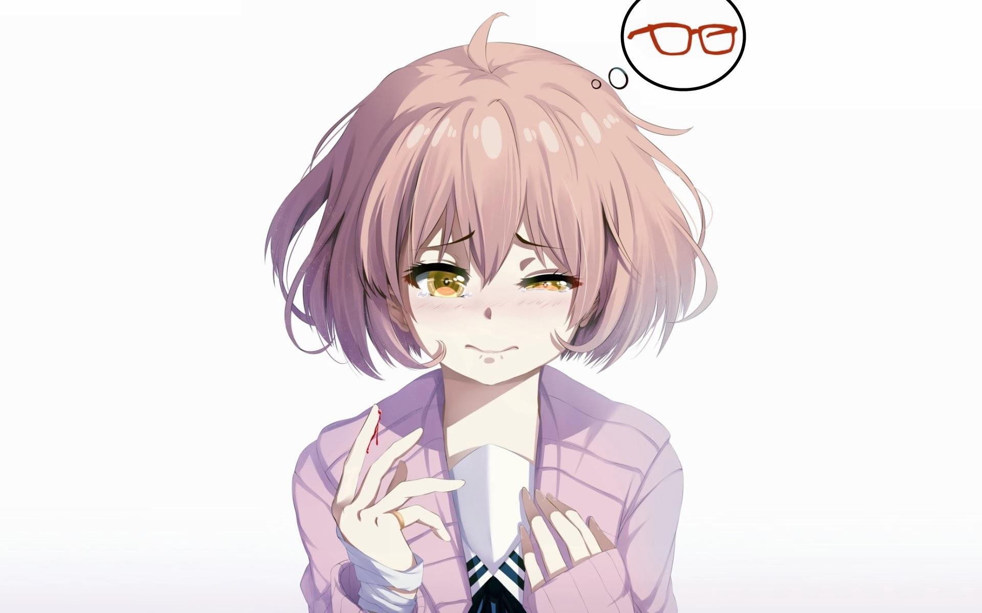 Kyoukai No Kanata Mirai Wallpaper Hair Glasses Anime