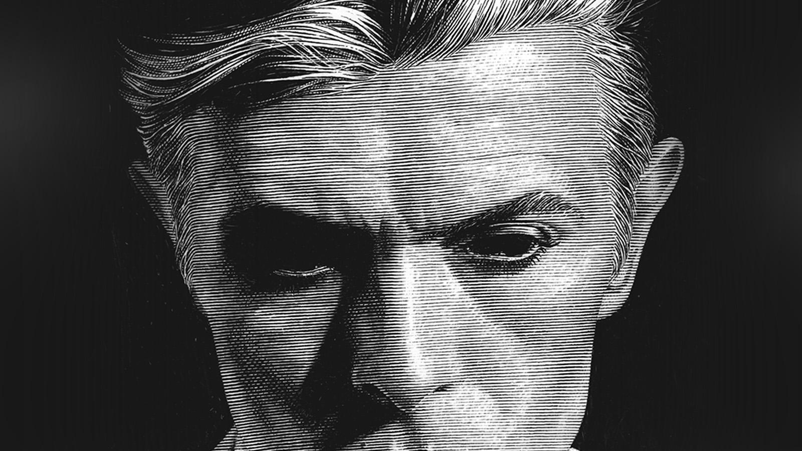 David Bowie Art Face Singer Artist Bw Dark Illust Anime