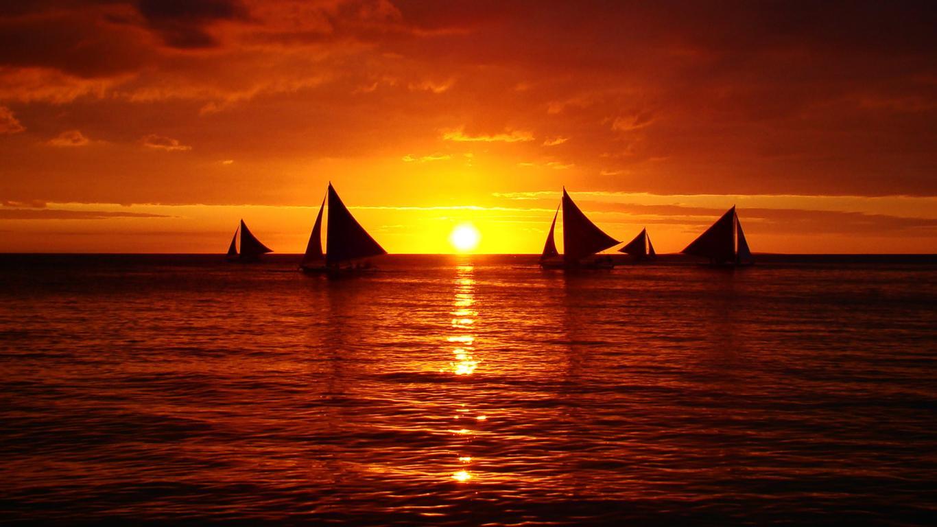 sailboat sunset picture