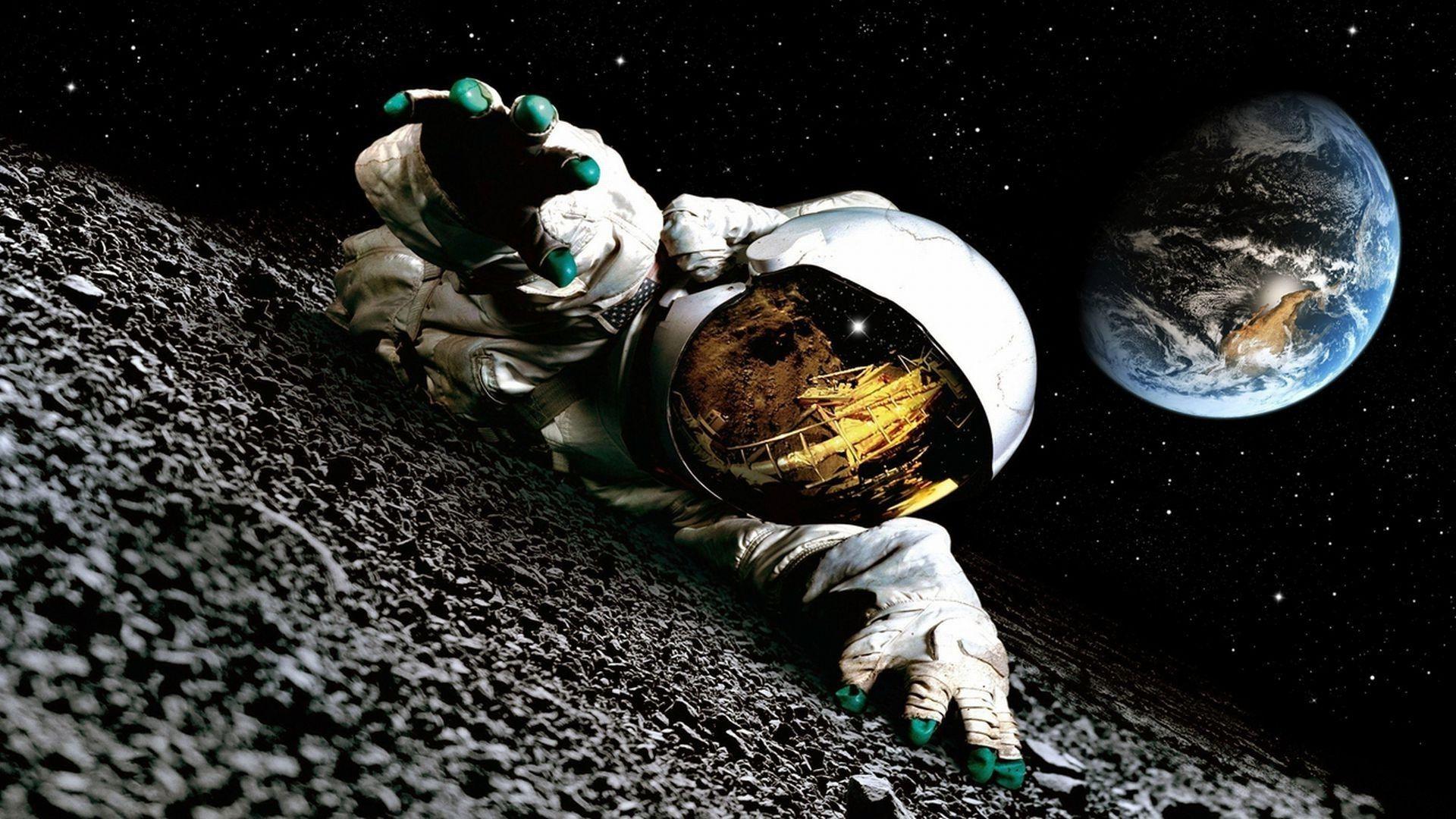 Astronaut on the Moon HD wallpaper. Astronauts on the moon