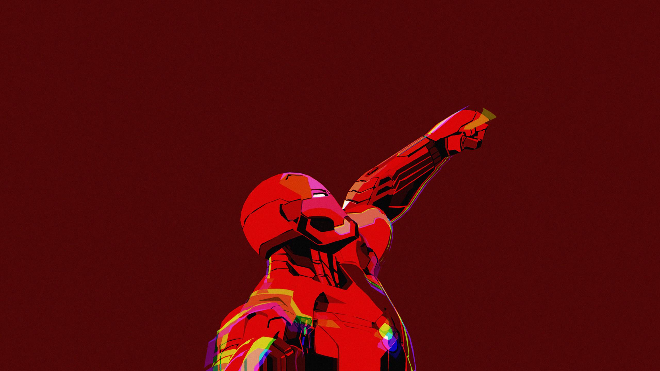 Iron Man Clean Minimal Art 4k 1440P Resolution HD