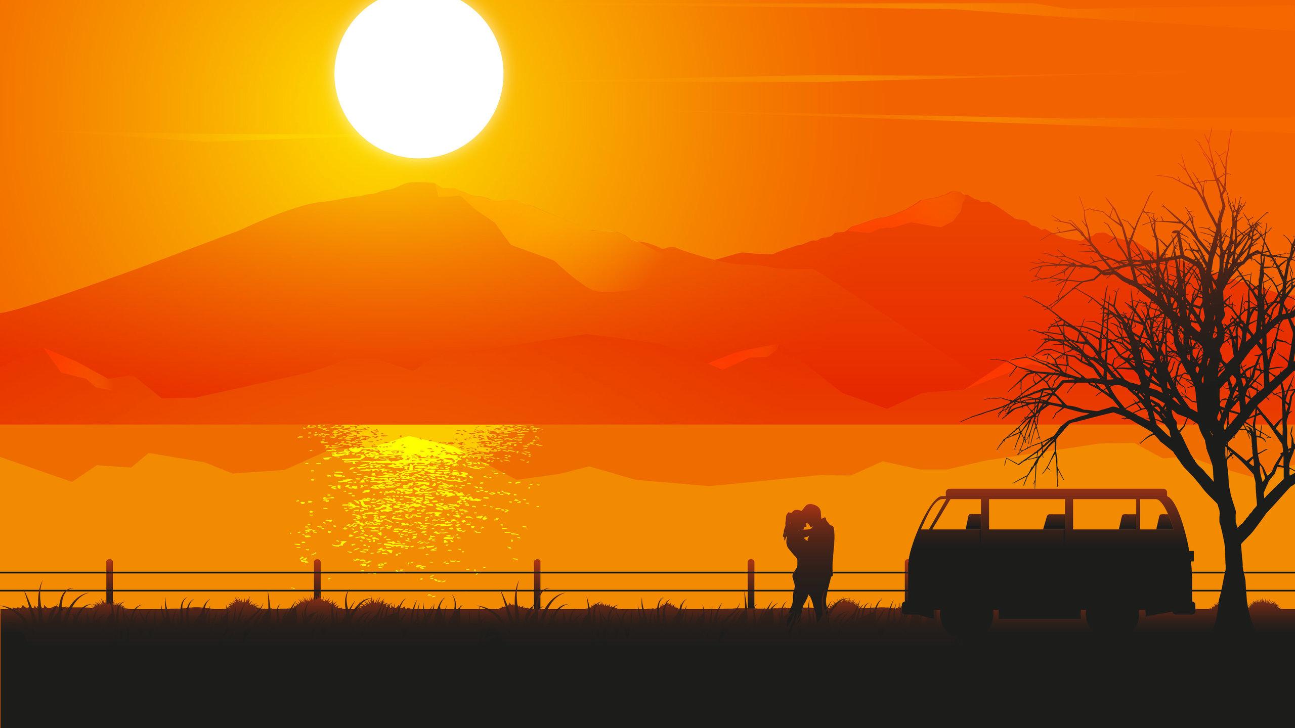 Love Couple Illustrator 4k 1440P Resolution HD 4k