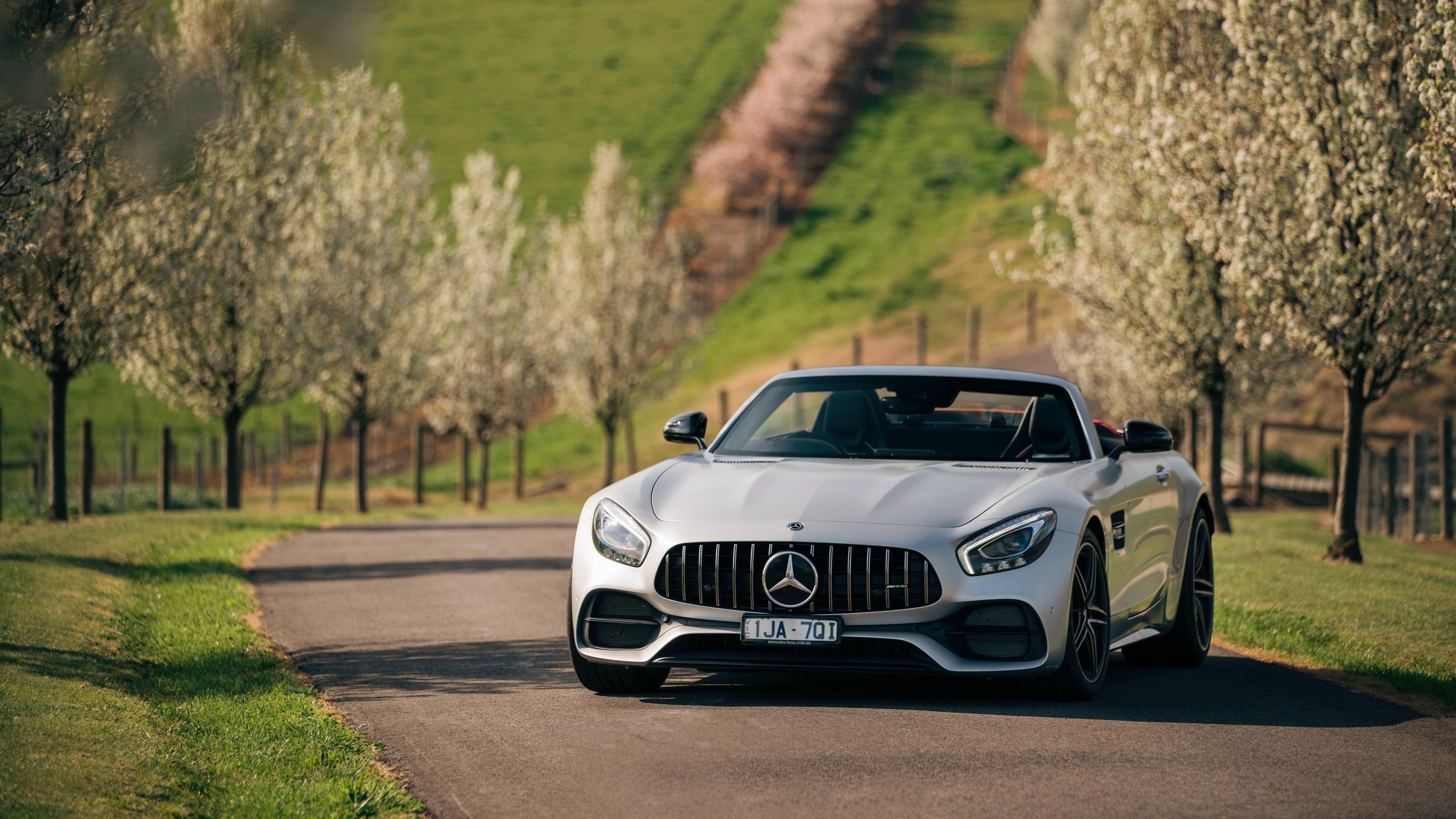 Mercedes AMG GT C Roadster 2018 4K Wallpaper. HD Car