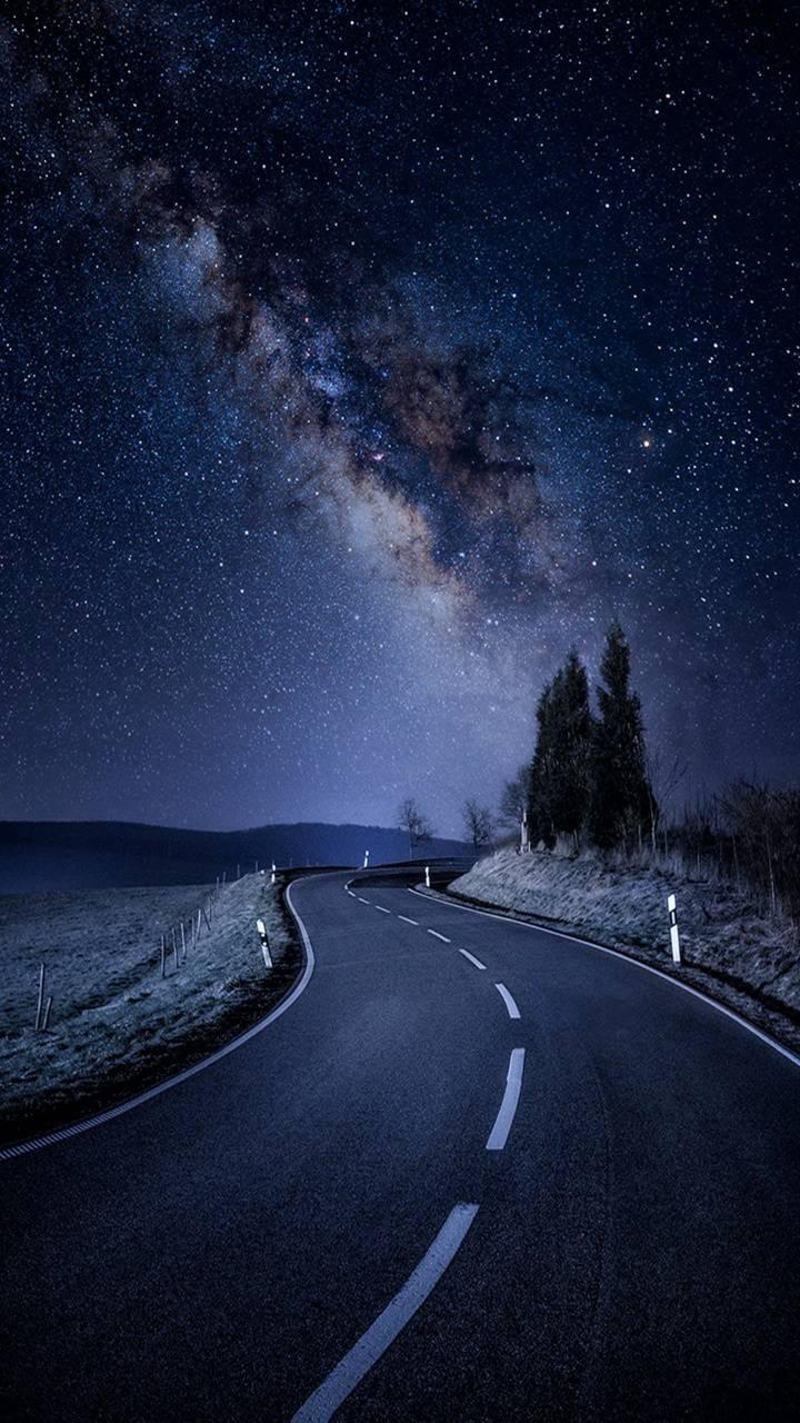 Road nighttime wallpaper