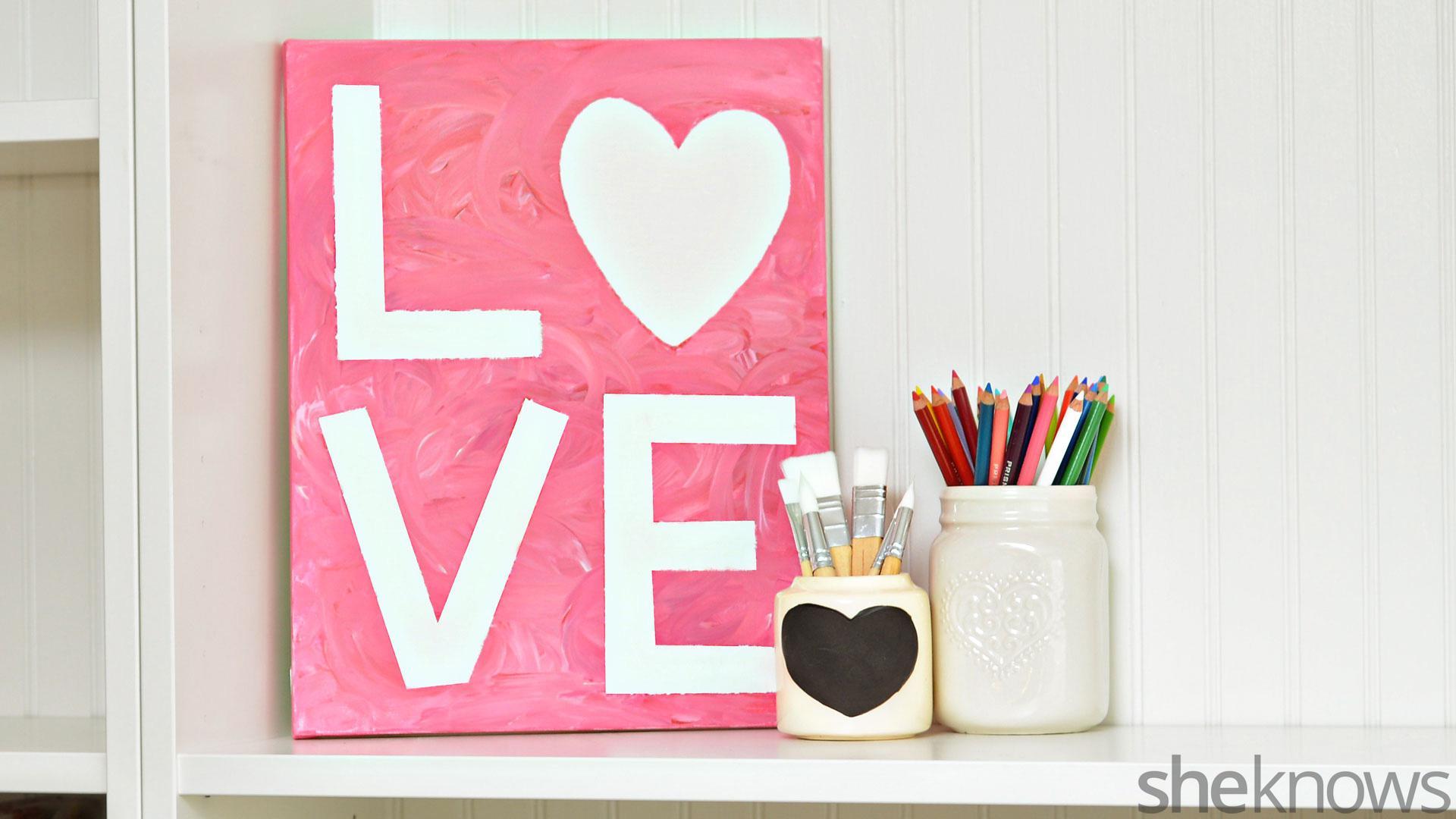 How to create easy Valentine's Day finger paint art