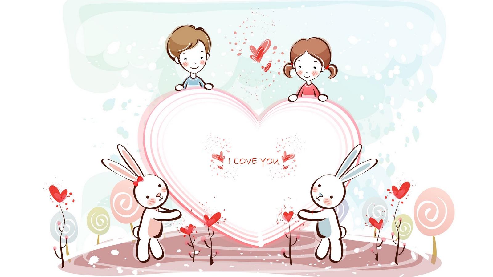 Download wallpaper 1600x900 valentines day, heart