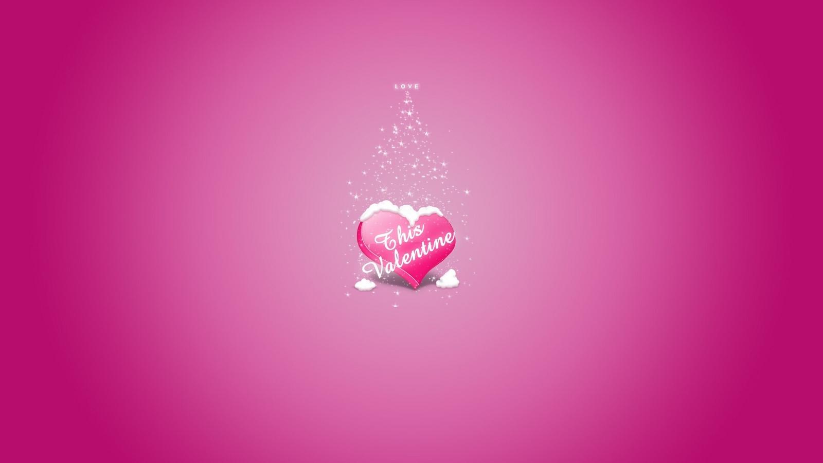 Download wallpaper 1600x900 valentines day, heart, pink