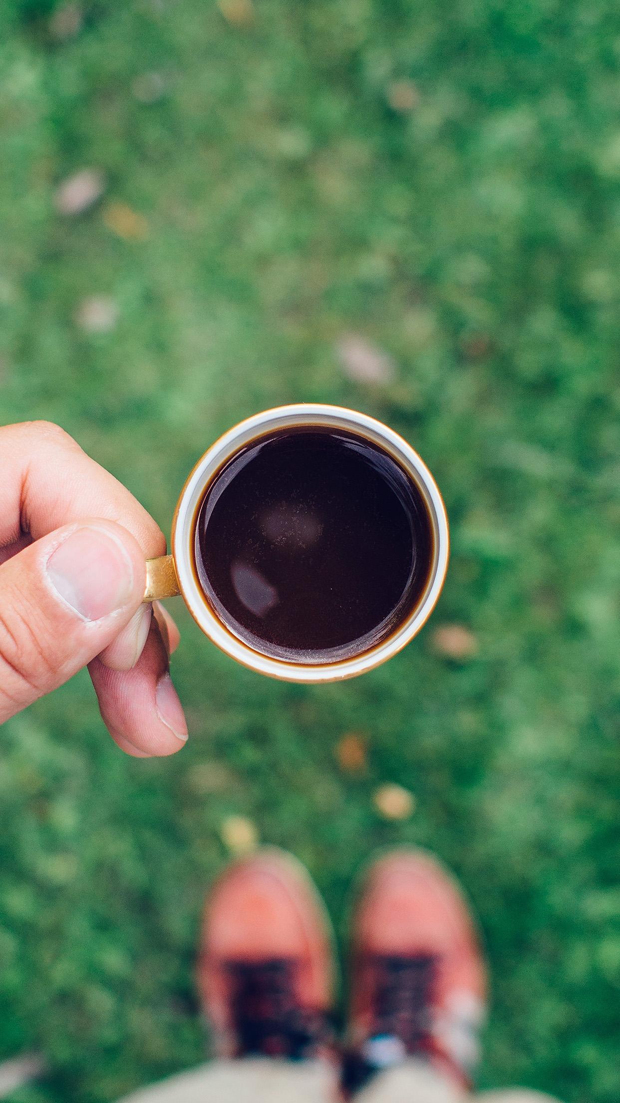 iPhone7papers cup coffee nature man espresso green