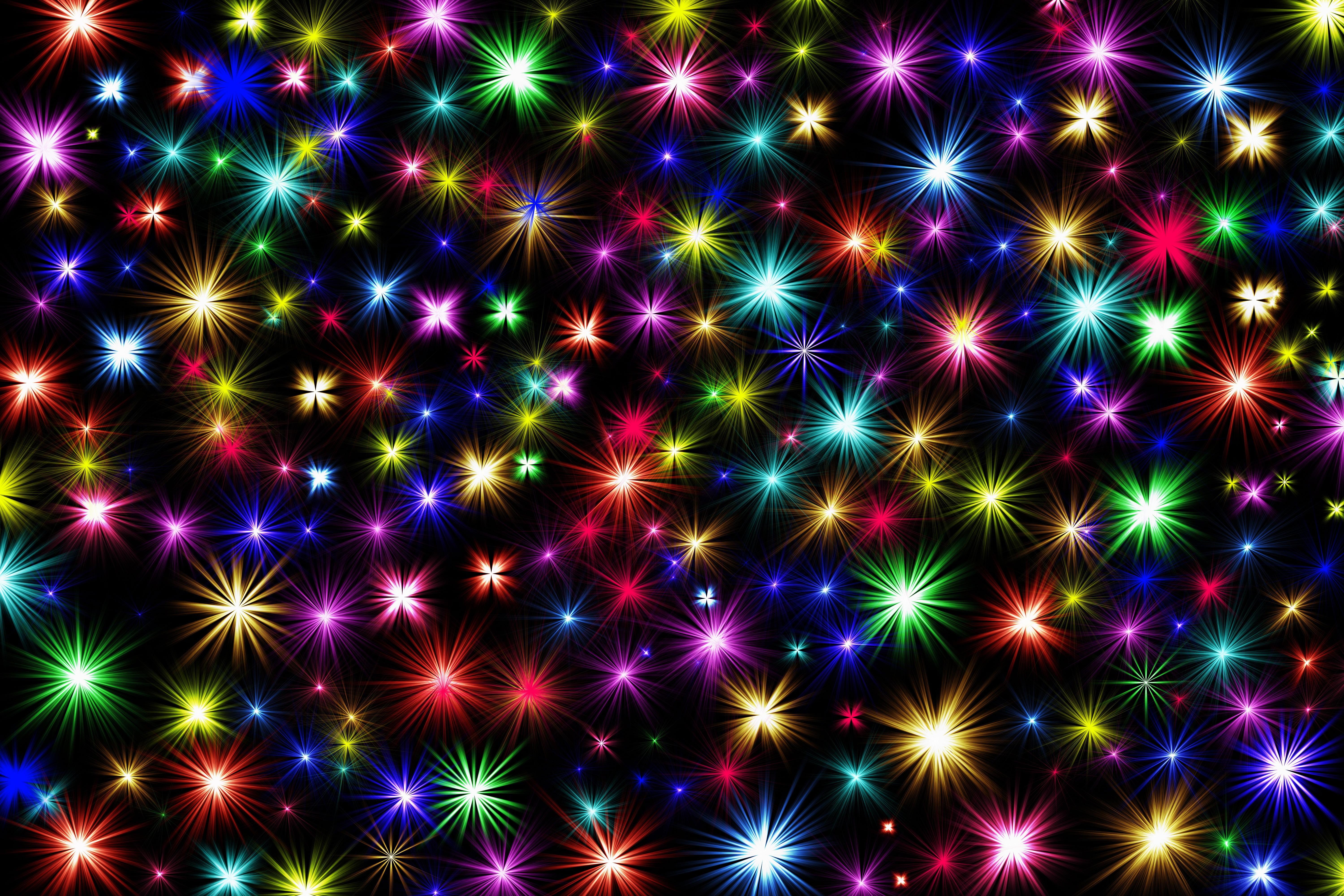 Assorted Color Light Lot, Sparks, Colorful, Fireworks HD