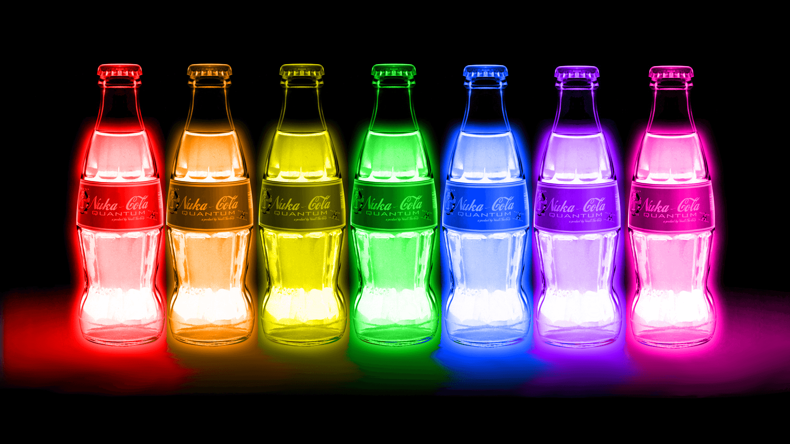 FALLOUT drink nuclear radiation color glow neon wallpaper
