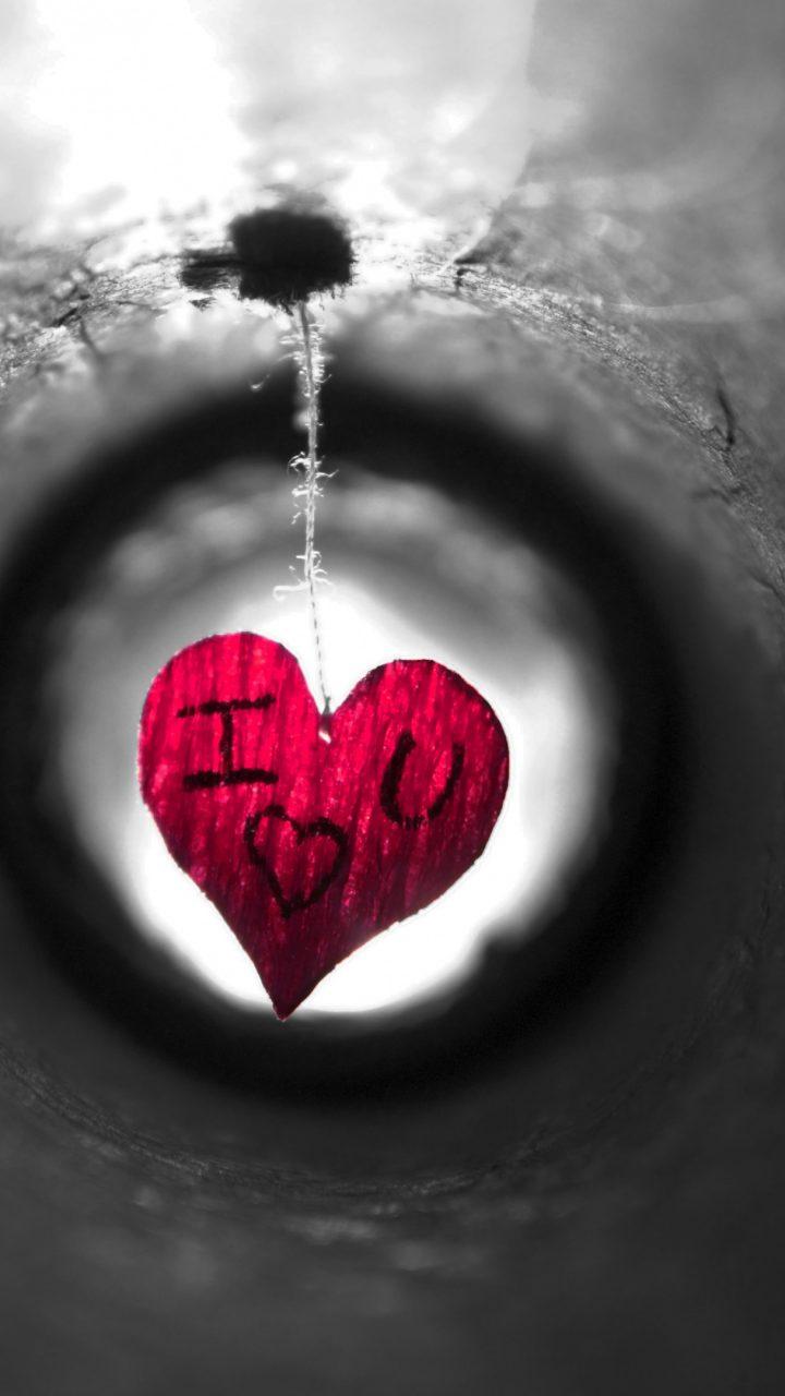 Red Heart I Love You 4K Wallpaper