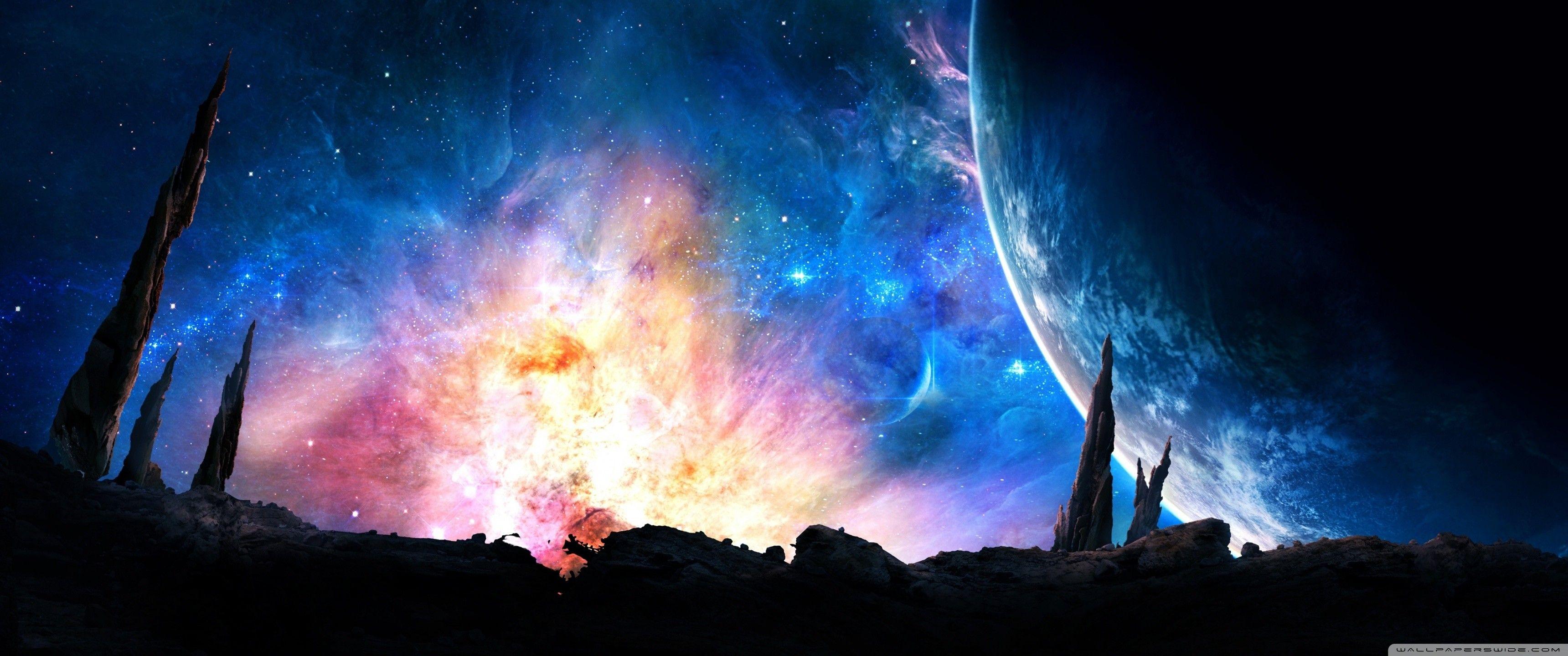 Space Wallpaper Free 3440X1440 Space