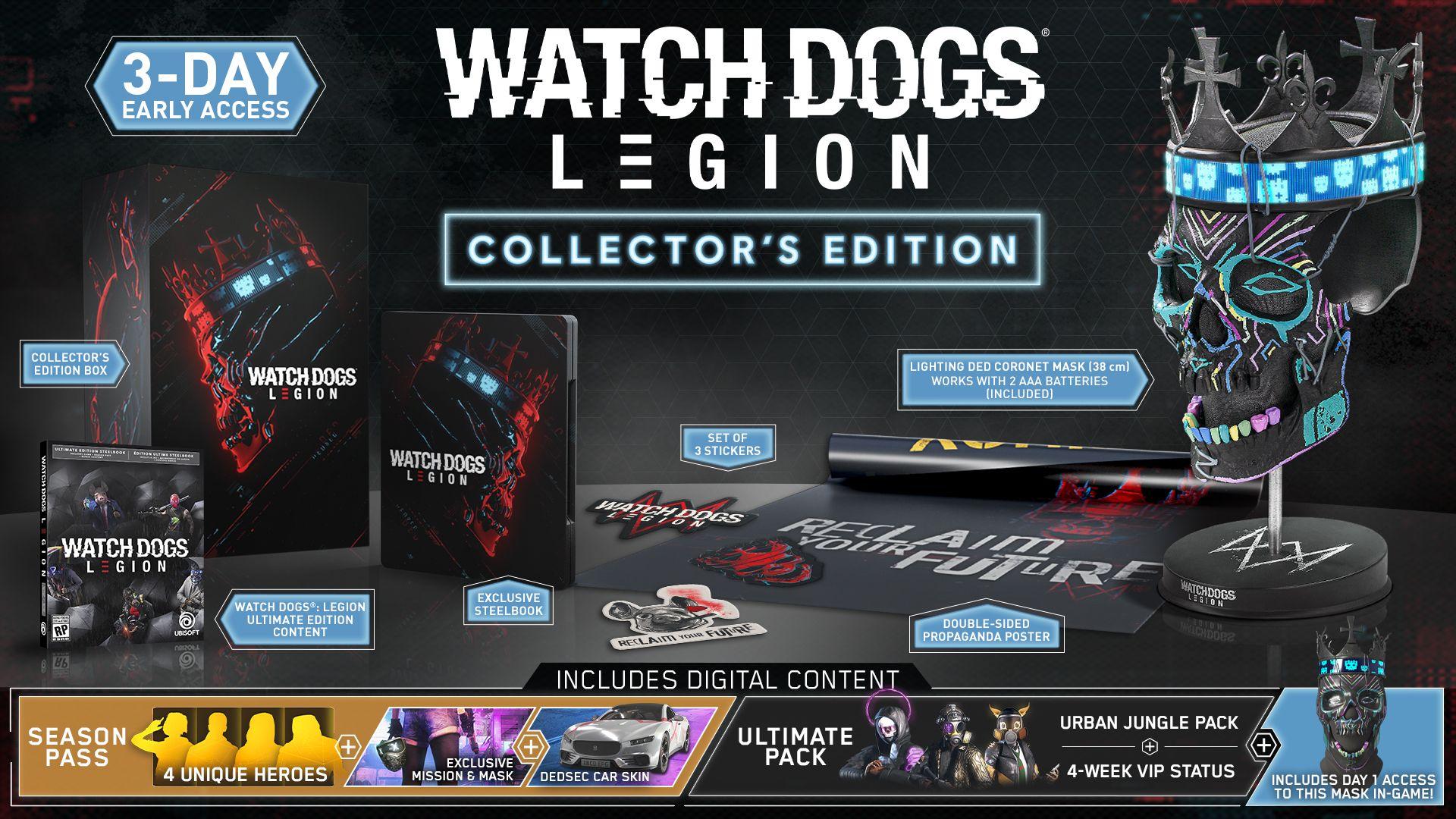 Watch Dogs: Legion Collector's Edition will cost $190