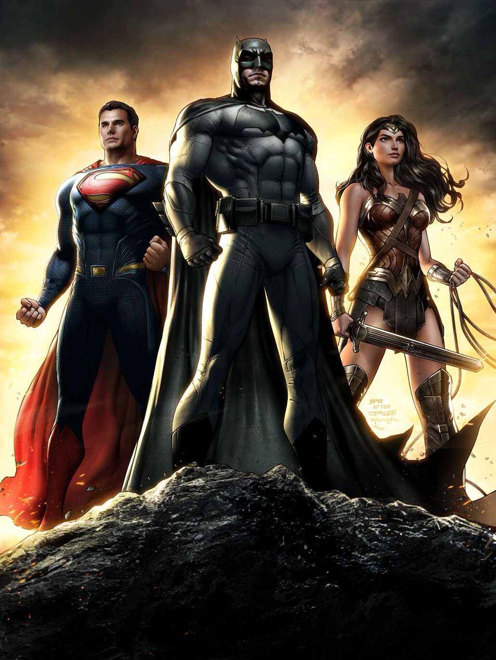 Superman, Batman & Wonder Woman wallpaper. Batman v