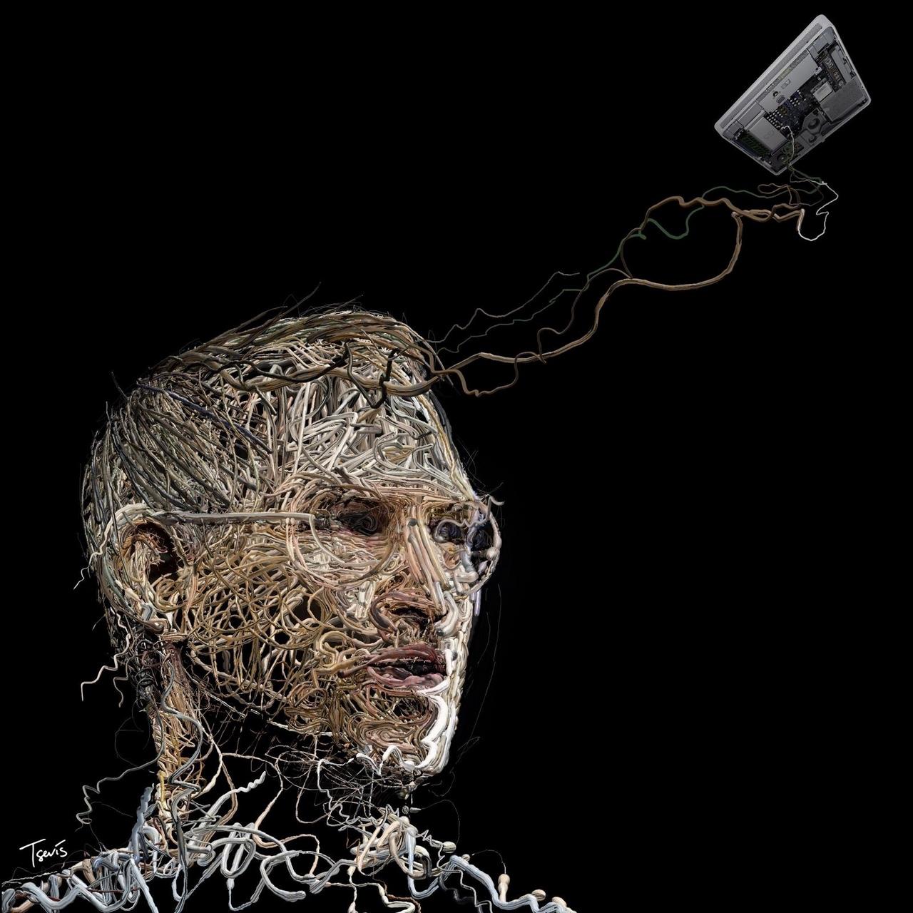 Download wallpaper 1280x1280 steve jobs, wires, memory