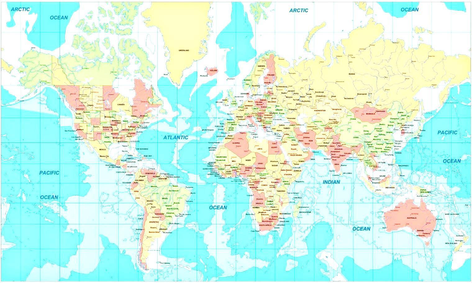 Colorful World Map HD Wallpaper 4 Map, Download